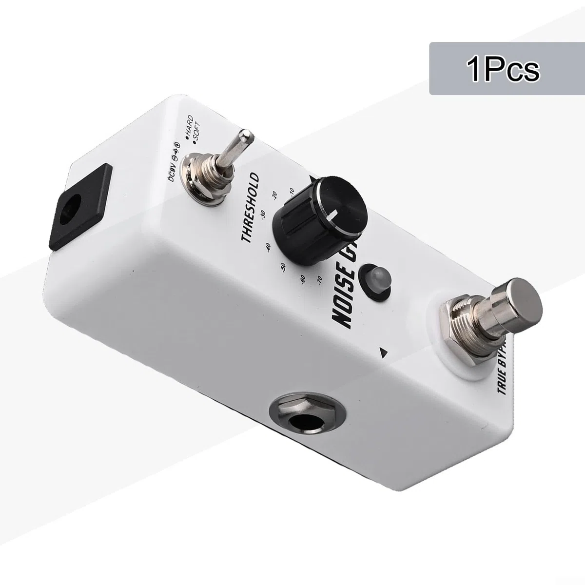 Für Rowin LEF-319 Guitar Noise Gate Pedal Geräuschunterdrückung 2 Modi Hard Soft Zinklegierung True Bypass LED Anzeige Kompakt für E-Gitarre Pedalboard