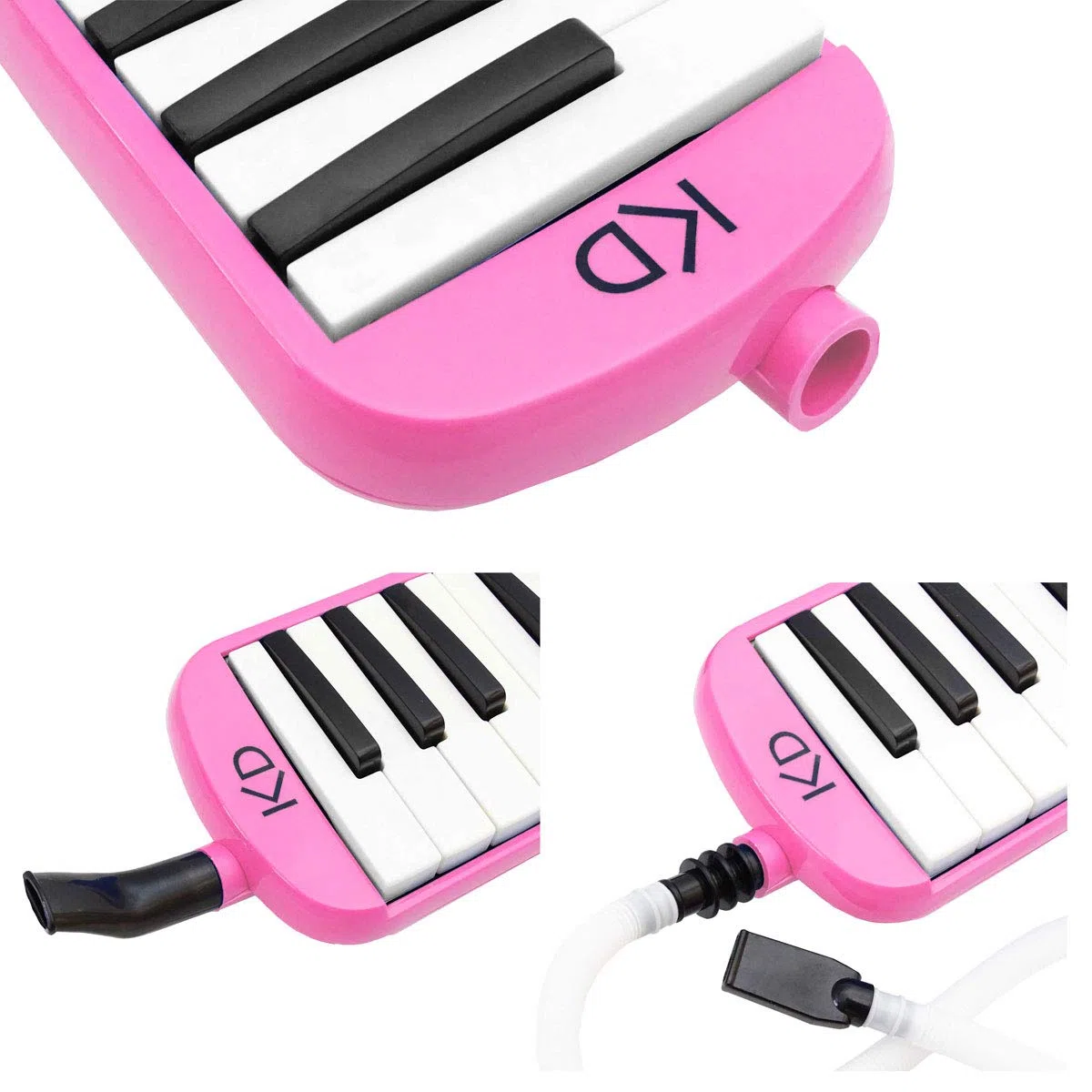 keepdrum Melodica 37 Tasten mit Tasche Pink Rosa