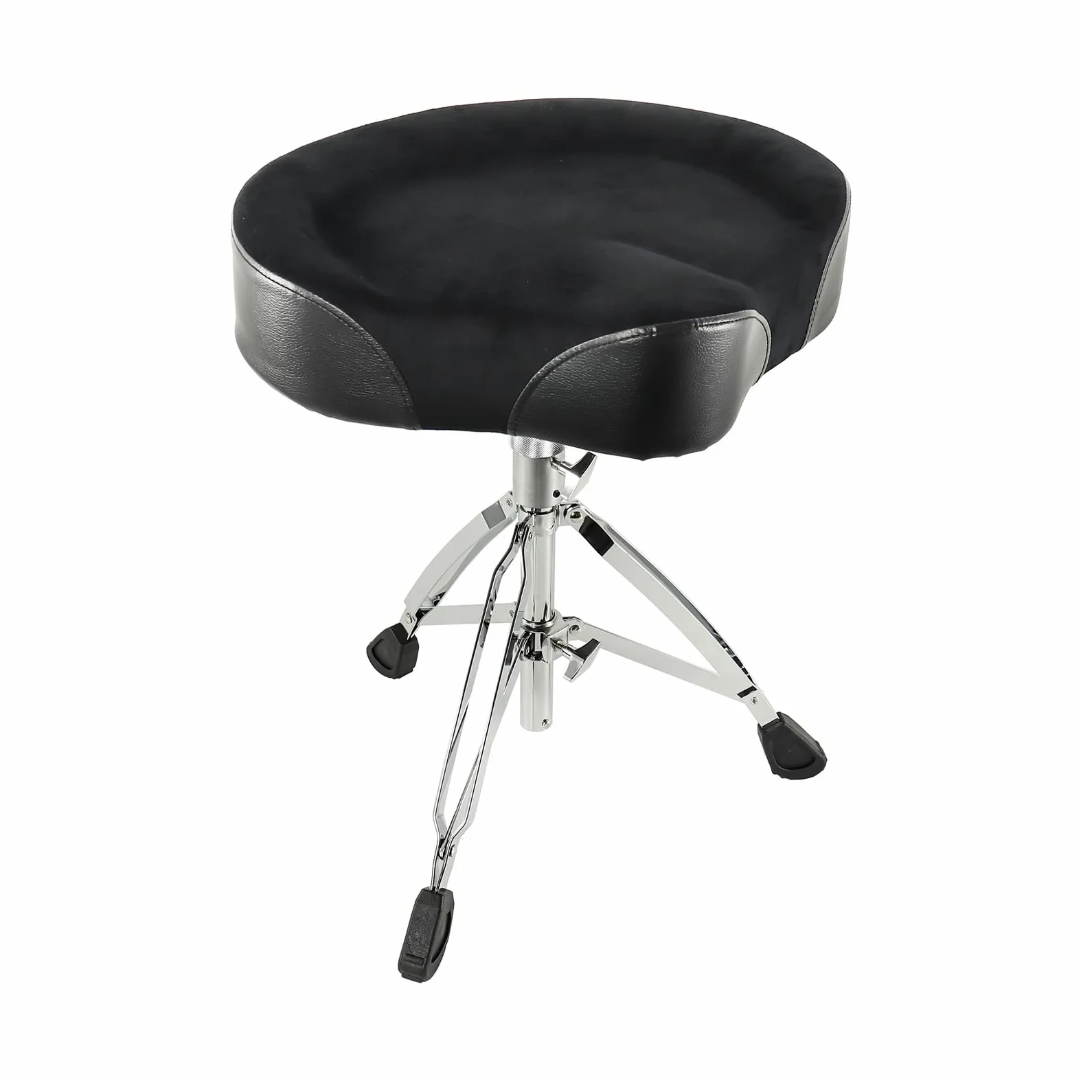 Schlagzeughocker, höhenverstellbarer gepolsterter Schlagzeughocker(45-68cm), Schwenkbarer und Stabiler Drummersitz für Schlagzeug und Gitarre.