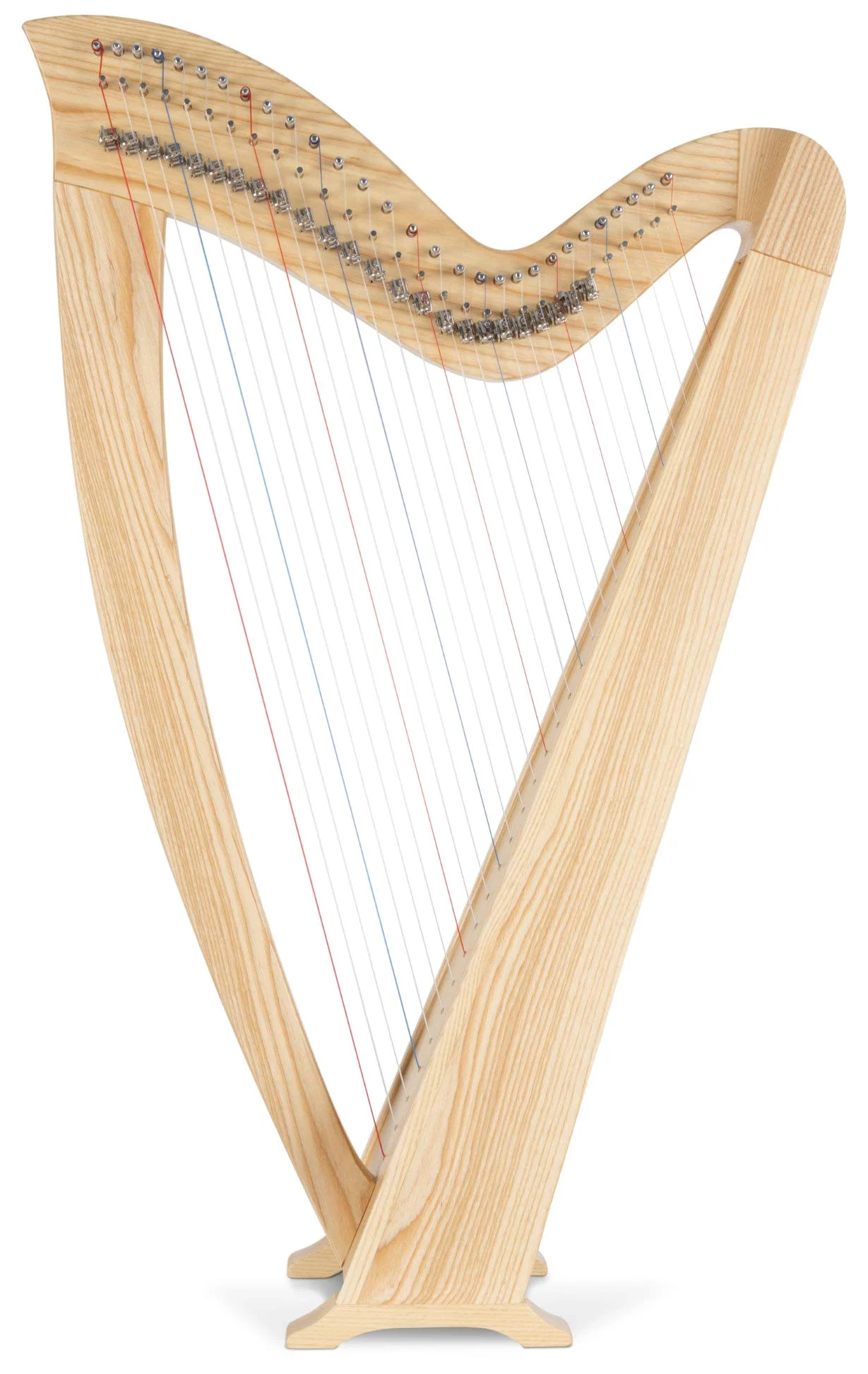 Classic Cantabile H-29 Keltische Harfe 29 Saiten - Celtic Harp mit 29 Saiten - In Es-Dur gestimmt - Mit Halbtonmechanik - Aus Eschenholz - Inklusive Tasche und 2 Stimmschlüssel - Höhe: 101 cm