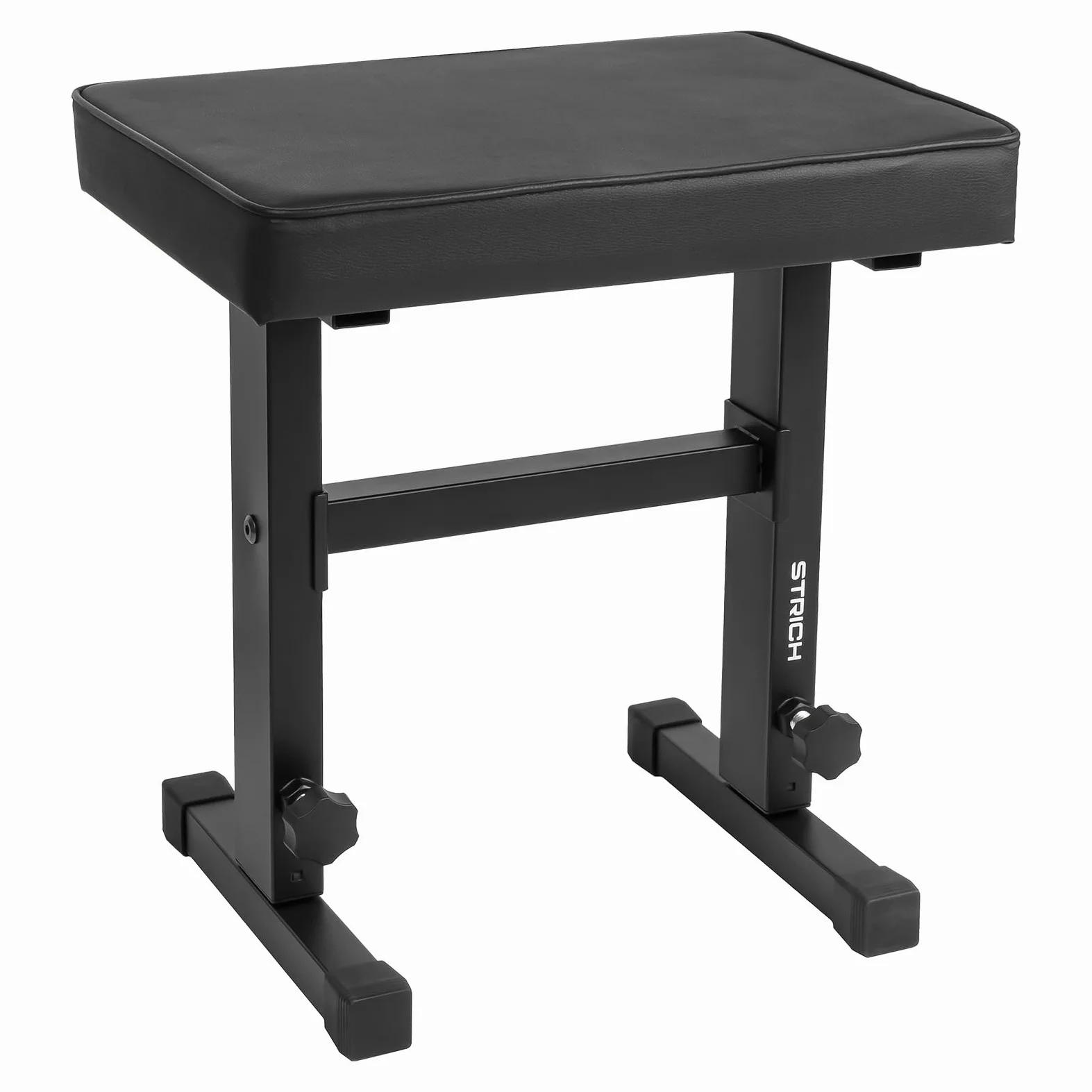 STRICH Klavierbank verstellbar, Musik Keyboard Bank Sitz, Klavierstuhl mit gepolstertem Kissen für Musiker, Schwarz, SPB-M50 (PU-Leder)