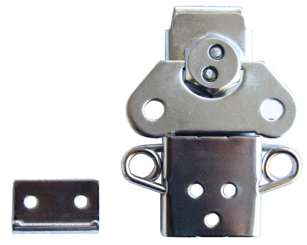 4x Butterfly Verschluss medium zum Aufsetzen ohne Schale Case Schloß Catch Lock