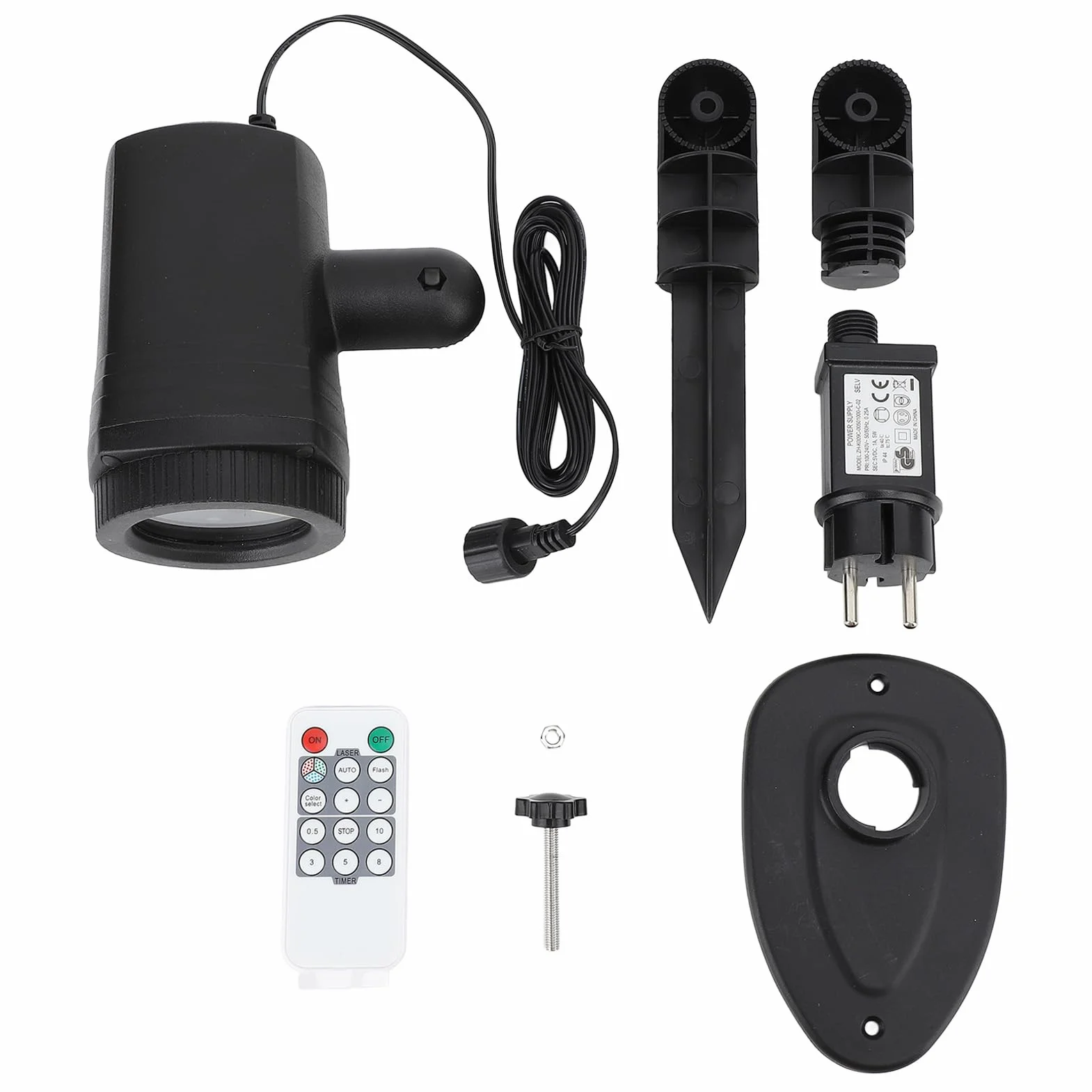 Leistungsstarker RGB-Laserlichtprojektor mit Fernbedienung, Wasserdicht für Partys Im Freien, Multifunktionale Projektion, Langlebige Konstruktion