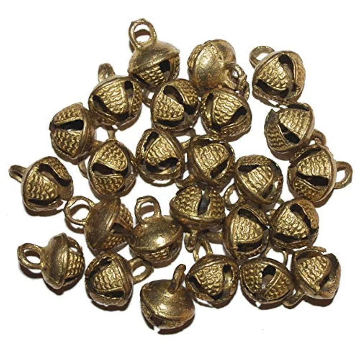 eSplanade indische Messing-Glöckchen für Fußkettchen, Ghungroo, lose Perlenglöckchen, Bauchtanz, Musikunterricht, Basteln