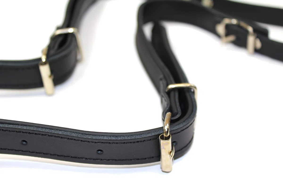 Akkordeon gurt leder 4cm schwarz Schulterriemen 120Bass
