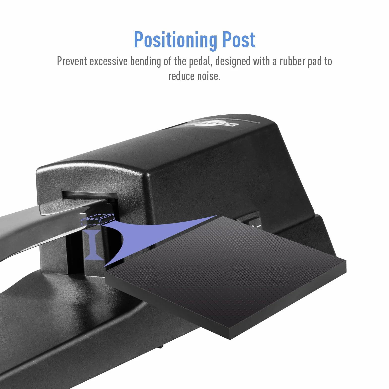 Sustain-Pedal für Keyboards, Digitalpiano, MIDI und Synthesizer mit Polaritätsschalter, 6,35 mm, mit 160 cm Kabeleingangsstecker