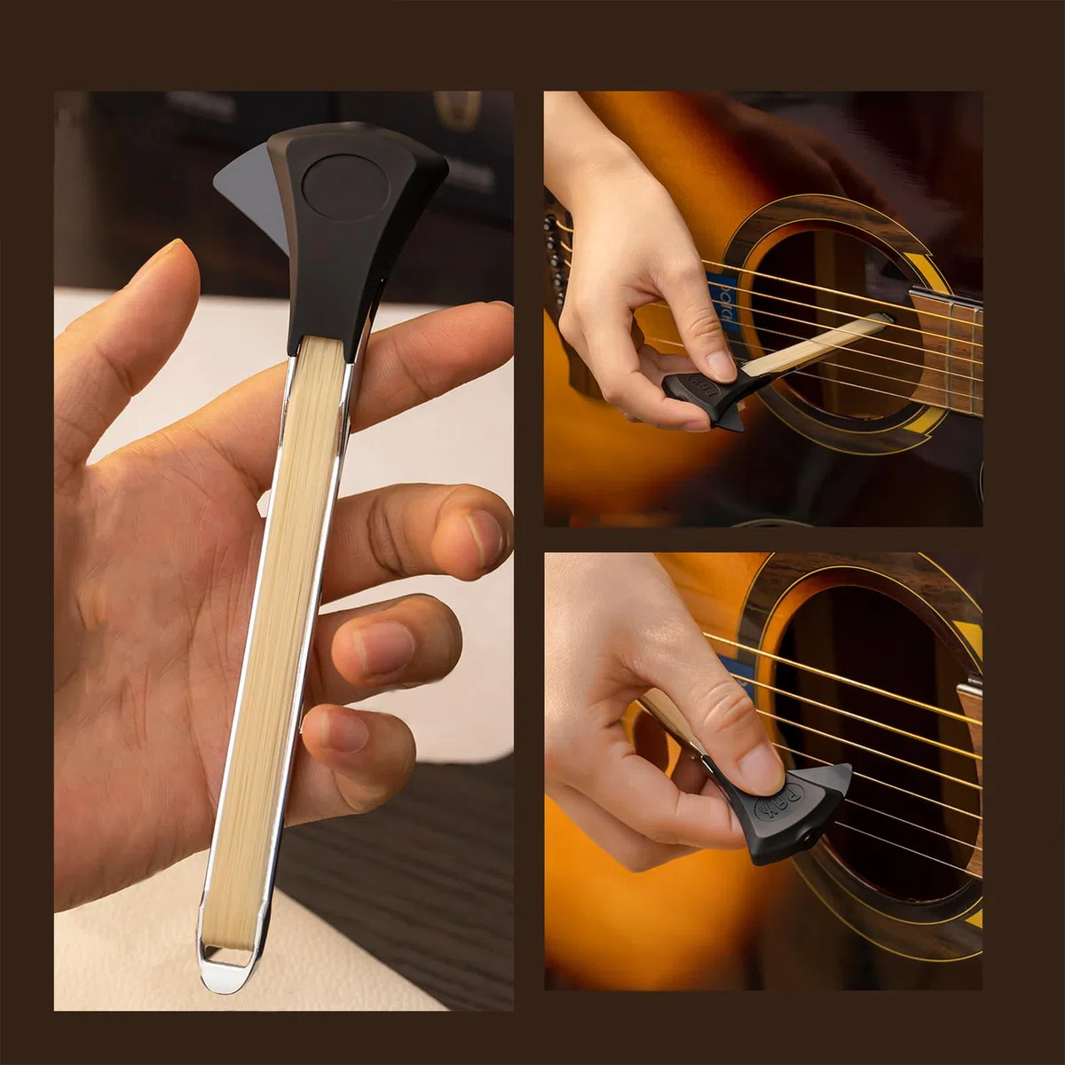 Guitar Bow, Pickaso Gitarrenbogen | Schachtelhalm doppelseitig integriert | tragbarer - , für Gitarrenspiel, Performances