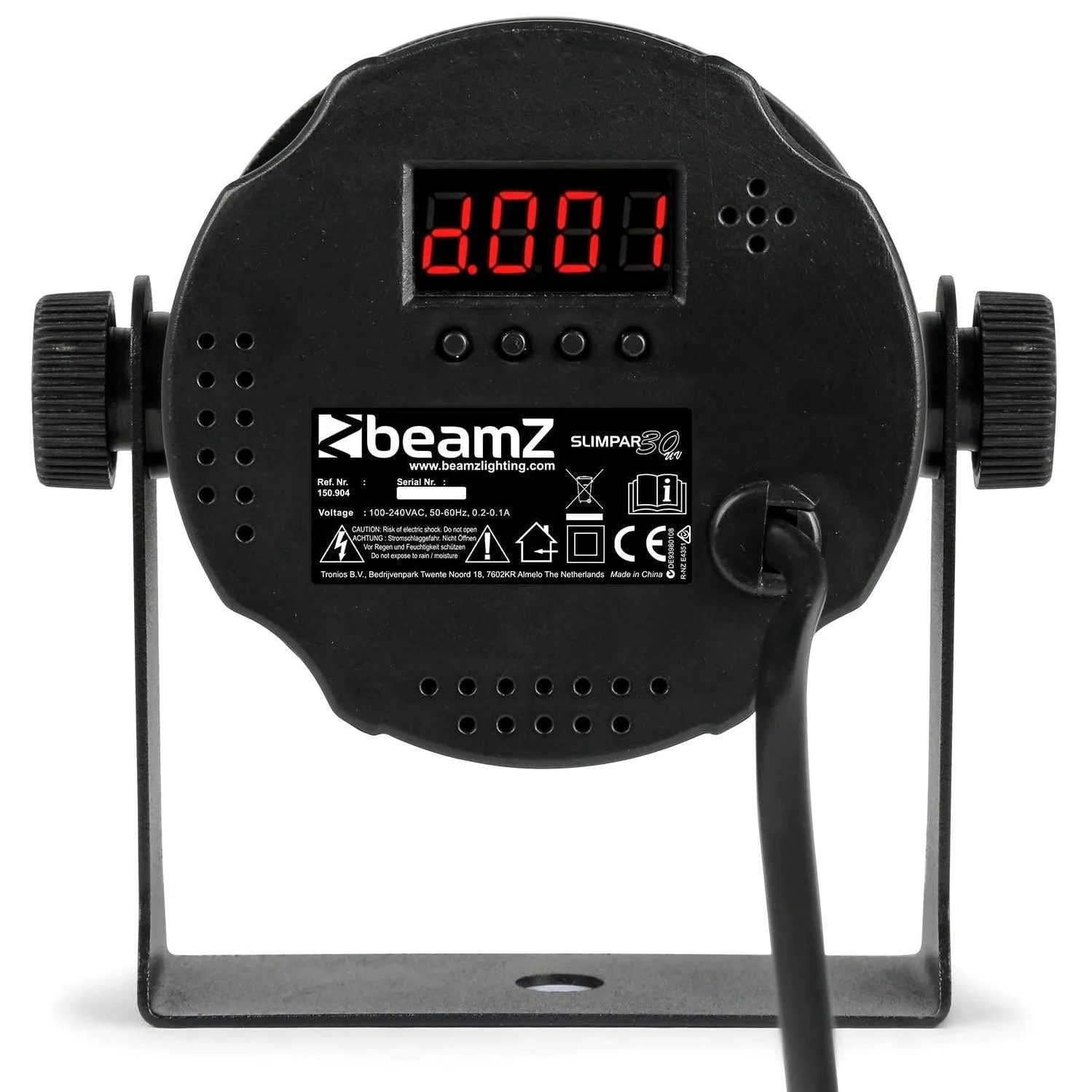 BeamZ SlimPar30 PAR Strahler, UV Light, kompakte LED Schwarzlicht Lampe Discolicht Partylicht Disco Licht Party Lichter Bühnenbeleuchtung DJ Lichteffekte UV Strahler für Partys, DJ, Halloween