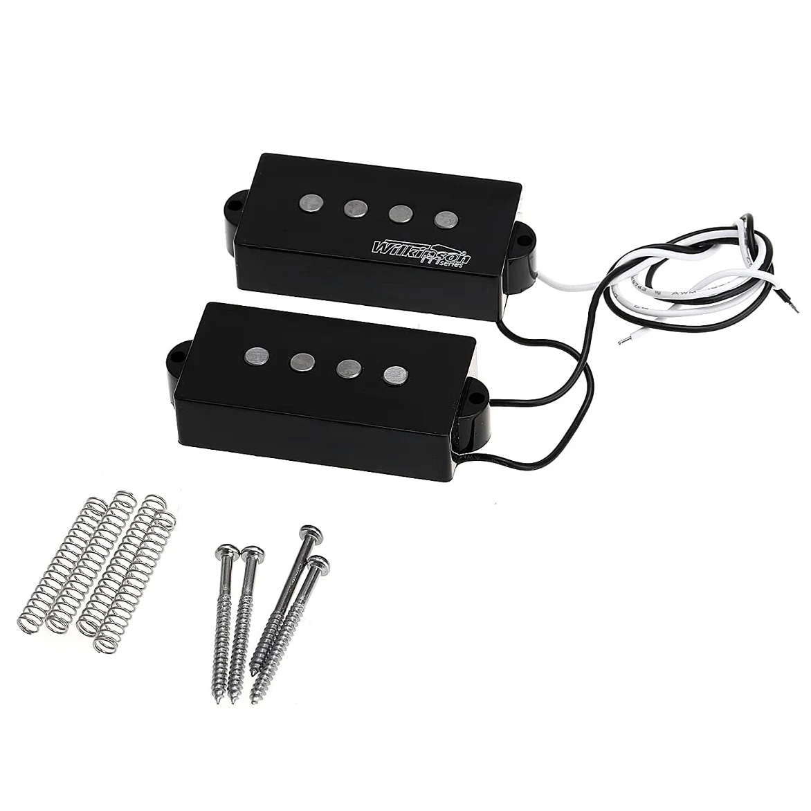 Wilkinson M-Serie WOPB Variable Gauss Alnico 5 Precision Bass Humbucker Tonabnehmer Vintage Ton Pickups Set für 4-Saiter PB-Style E-Bass, Schwarz