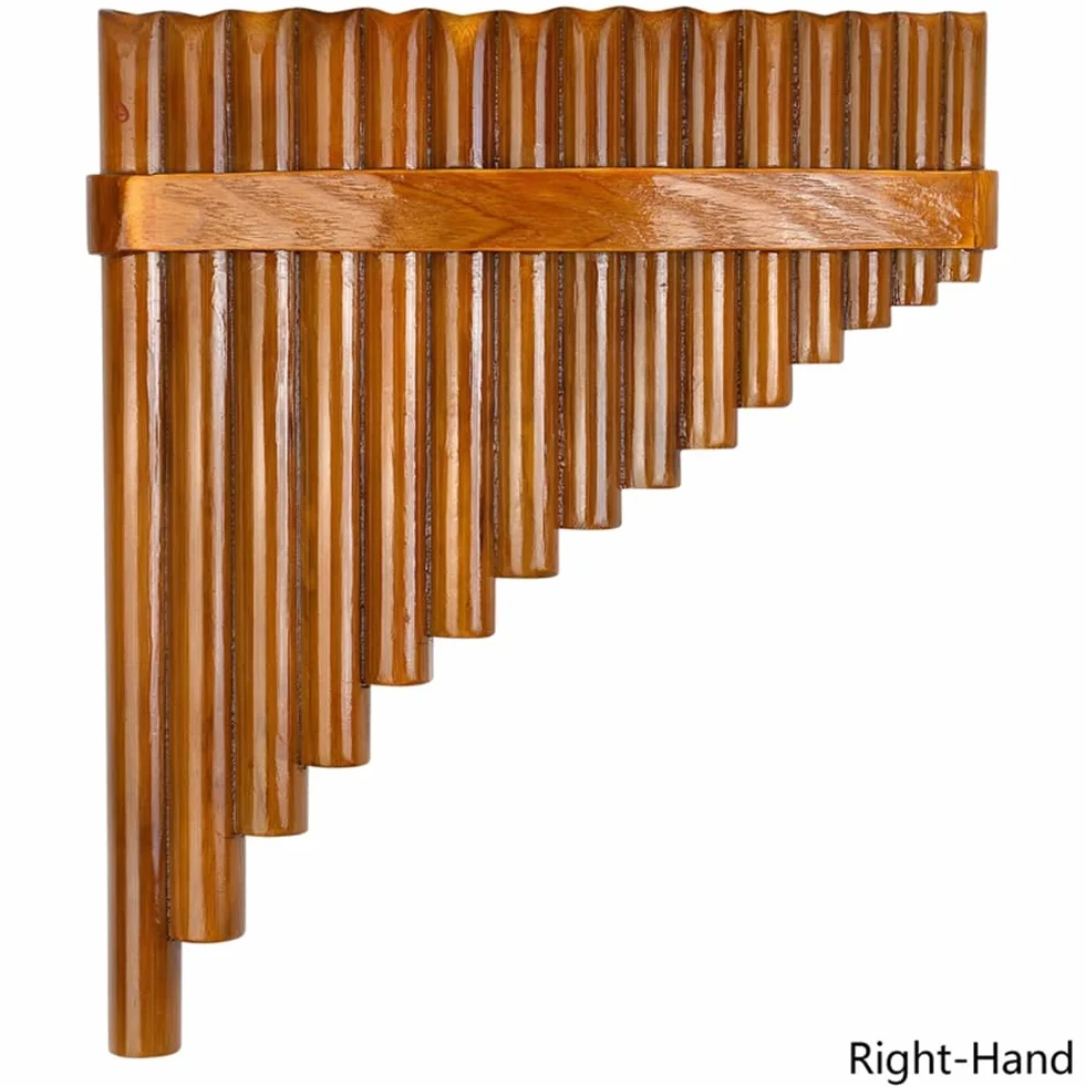 Natürliche Bambusflöte, Windinstrument, handgefertigte Panflöte, 15 Töne in G-Dur, Linkshänder, langlebig, einfach zu installieren