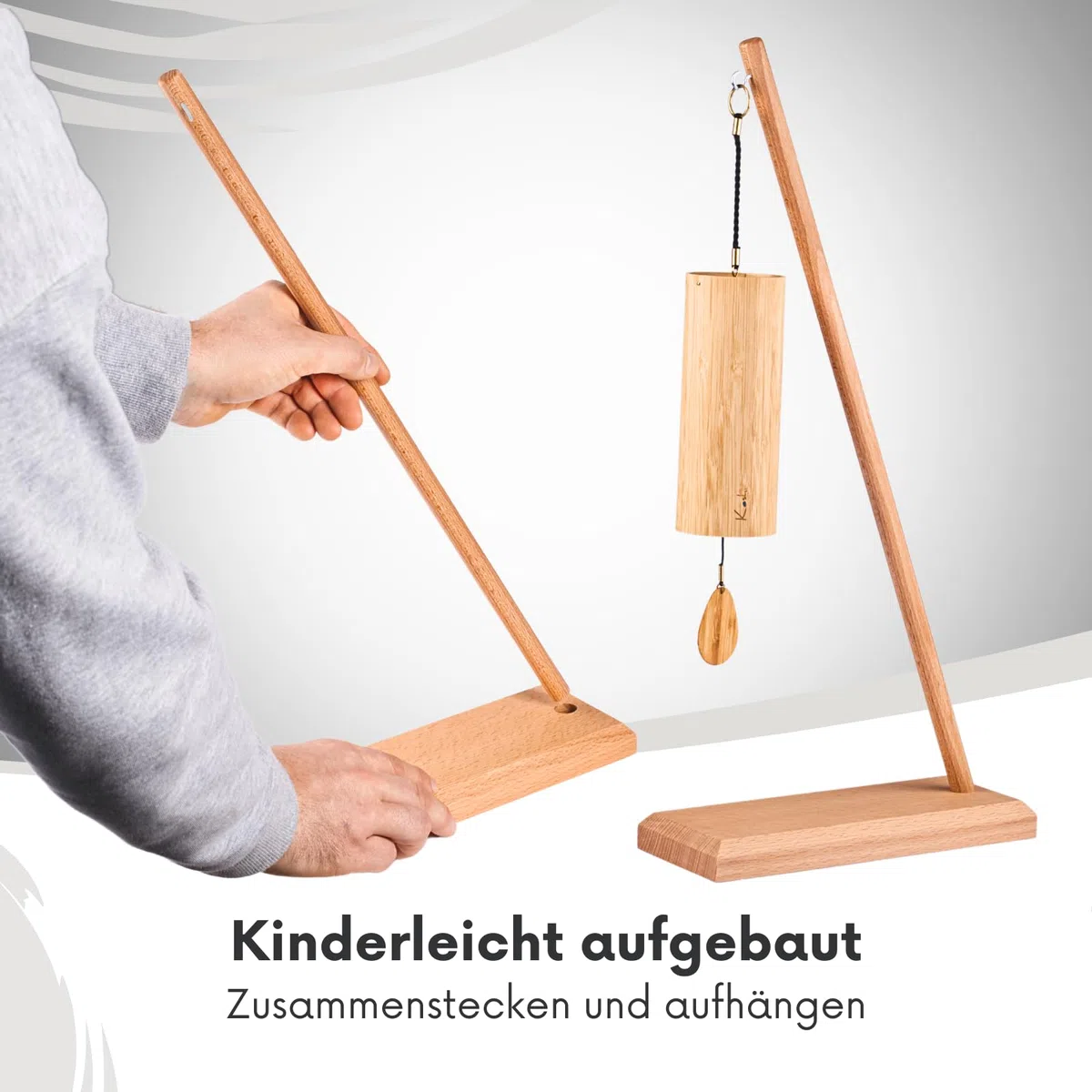 Koshi Klangspiel Ignis - Feuer mit Ständer Pisa - Klangspielständer Für Klangtherapie Yoga Und Entspannung