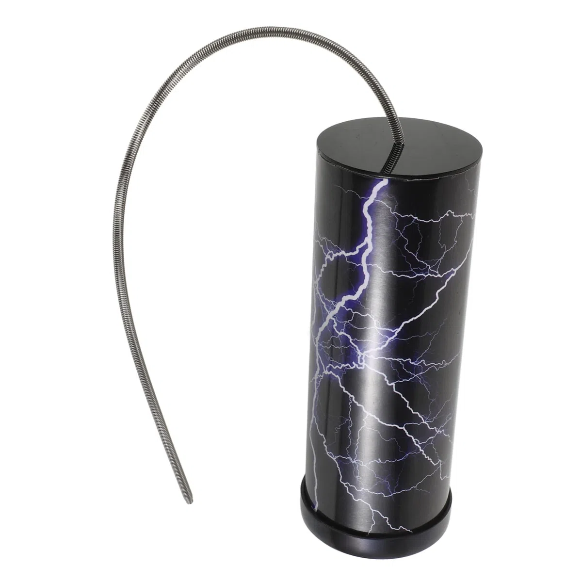YARNOW Schwarze Feder Trommel mit Verstellbarem Klang und Vielseitigem Design aus Papier Metall und PVC für Musikalische Aufführungen und Aufnahmen