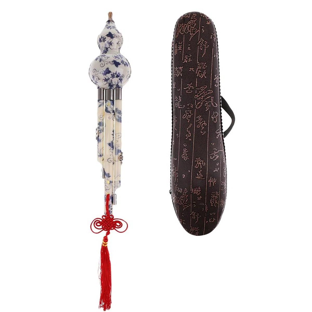 Hulusi Instrument Chinesische C/B-Taste Hulusi Cucurbit Flöte Professionelles Instrument Mit Kofferbox-Kit(C tune)