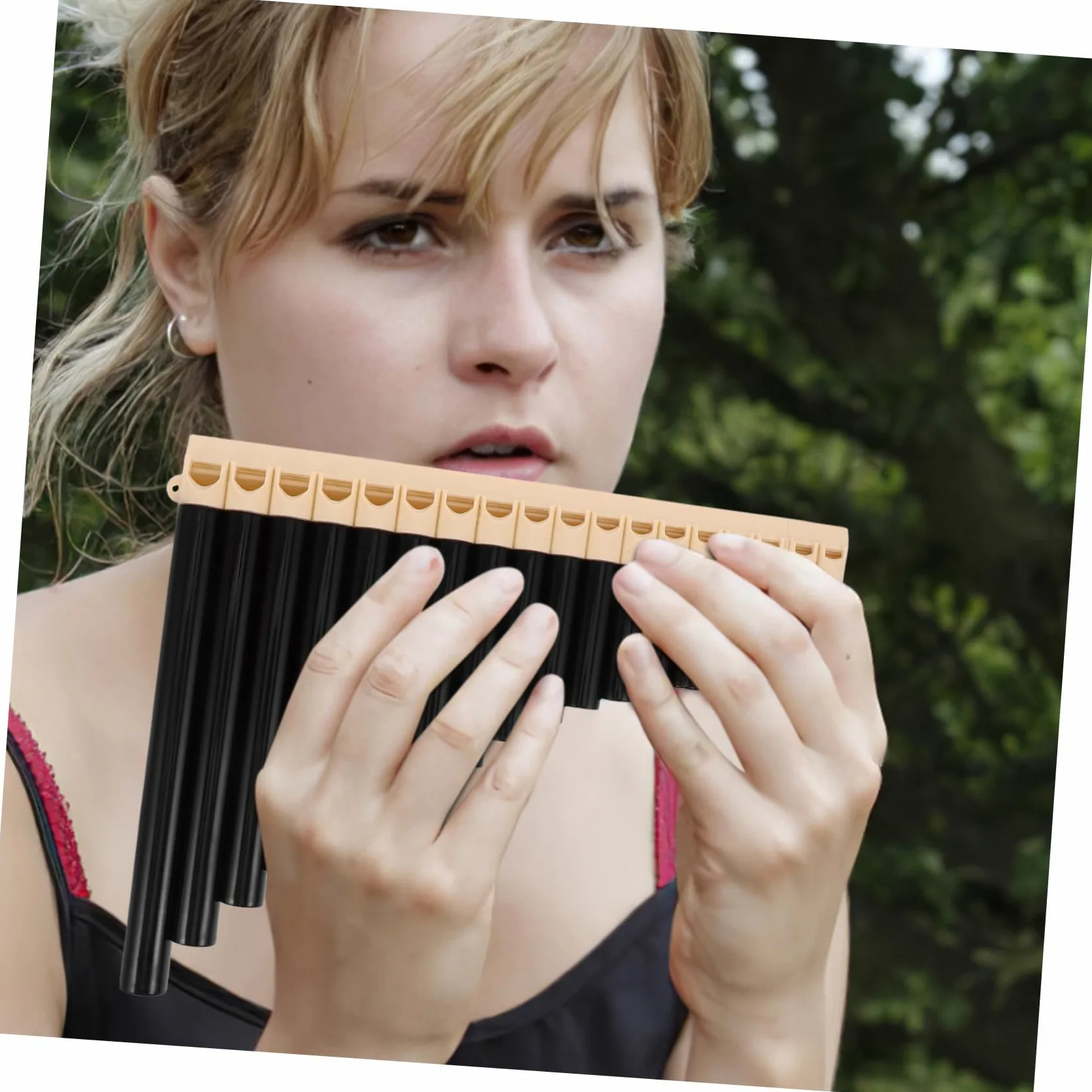 BESTonZON Panflöte Aus Plastik Für Anfänger Und Schüler Traditionelles Chinesisches Blasinstrument Zum Lernen Und Üben Musikflöte Tragbar Mit Mundstück