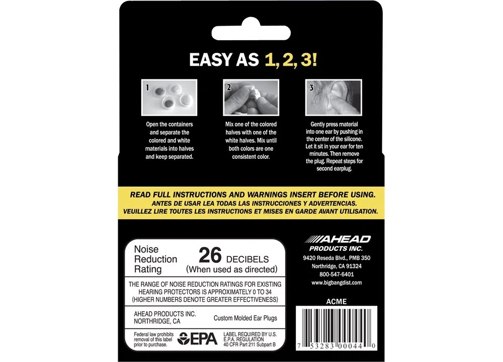 Ahead Sticks ACME Gehörschutz, Custom Molded Earplugs