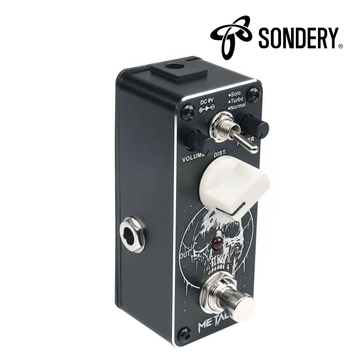 Sondery Metal Distortion Pedal für E-Gitarre, 3 Modi von Solo Turbo und Normal, Mini Effektpedal True Bypass, Art Design Series