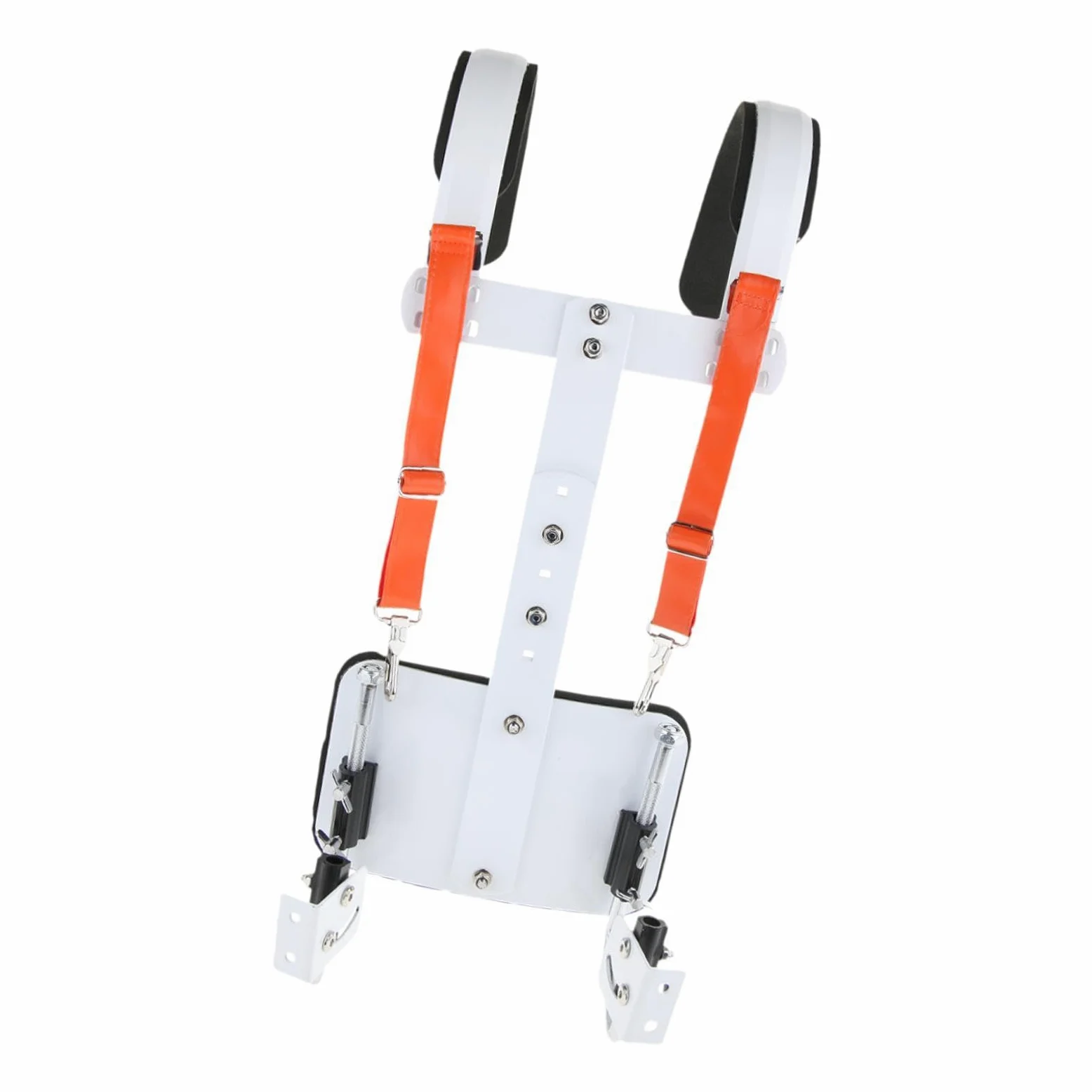 Snare Drum Carrier Aluminium Percussion Instrument Tragegurt Schultergurt mit Verstellbarer Höhe Und Gepolstertem Rahmen für Marschmusik Aufführungen, Orange