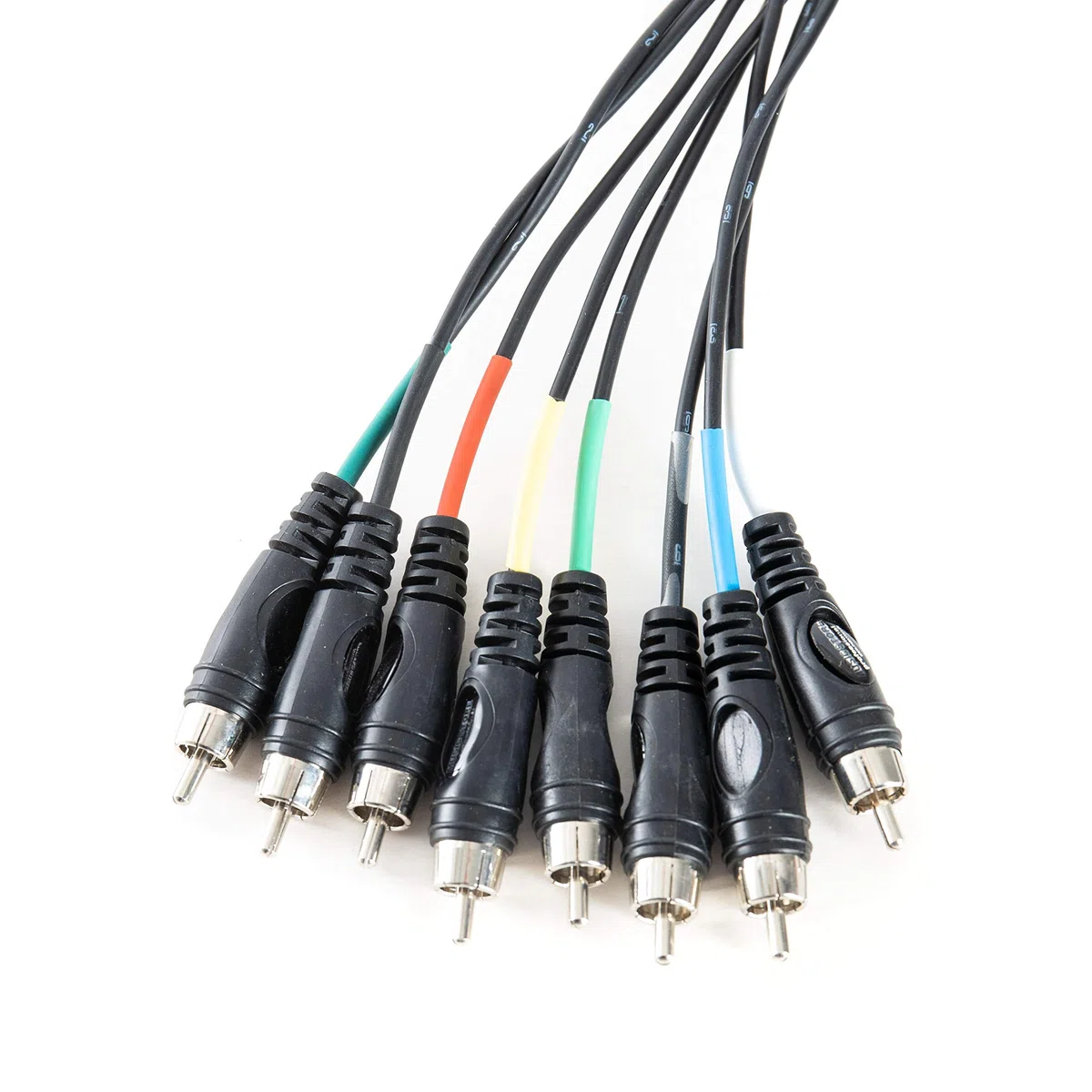 Music Store MC-08, 8-fach Multicore, 3 m, Klinke/Cinch, Professionelles Multicore-Kabel, Nummerierte Anschlüsse, Schwarz