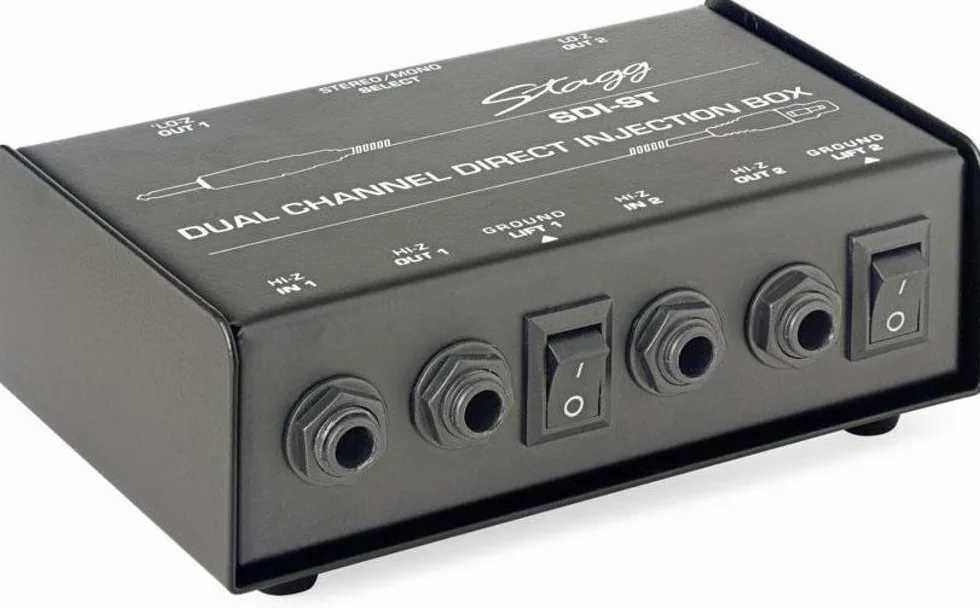 Stagg SDI-ST 2-Kanal DI Box mit Mono/Stereo Schalter