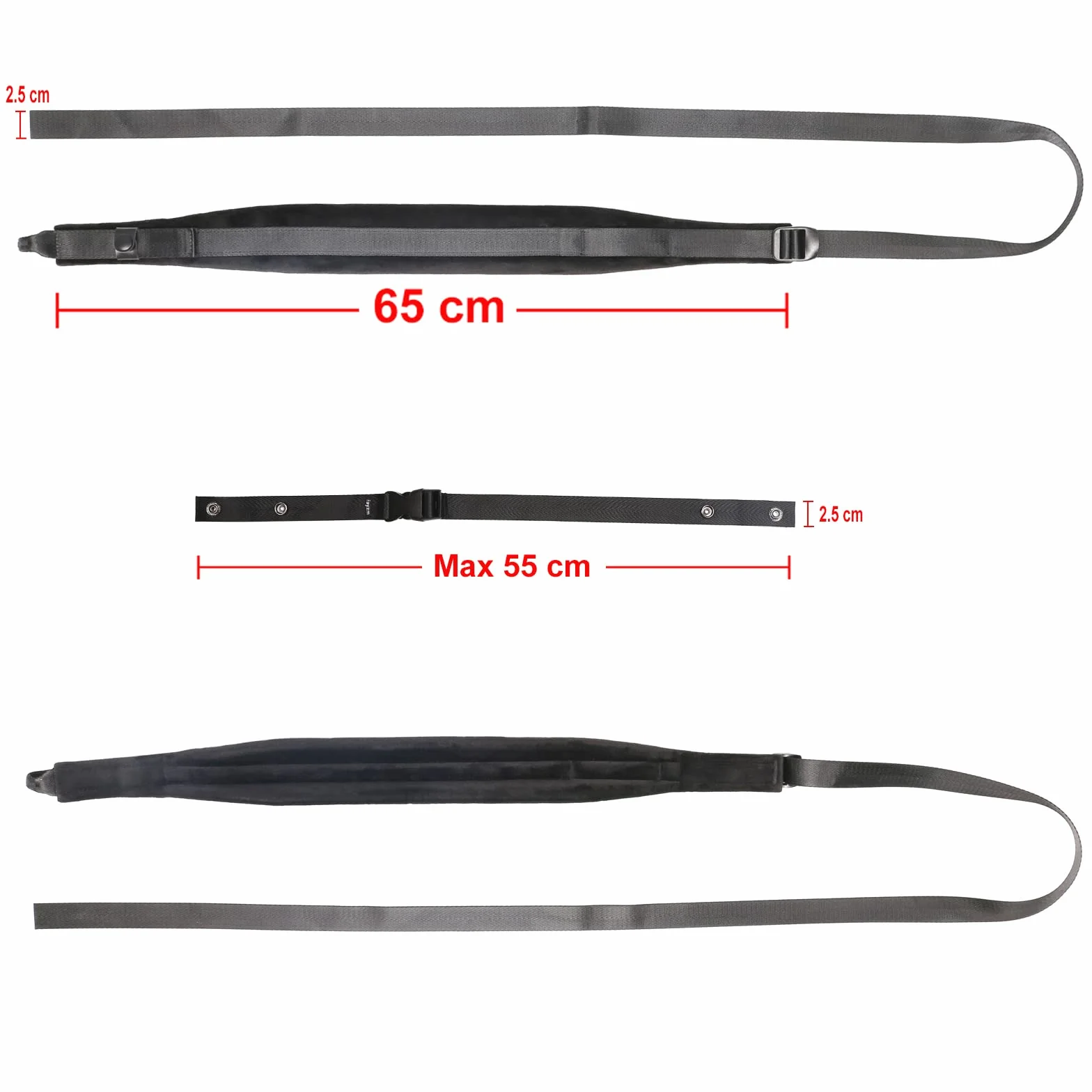 Rayzm Akkordeon Schultergurte/Akkordeongurt/Akkordeon Schulterriemen/Akkordeon Trageriemen, Verstellbare Schultergurte für Akkordeons, 6cm Breit * 1cm dicker weicher Samt für komfortables Spielen