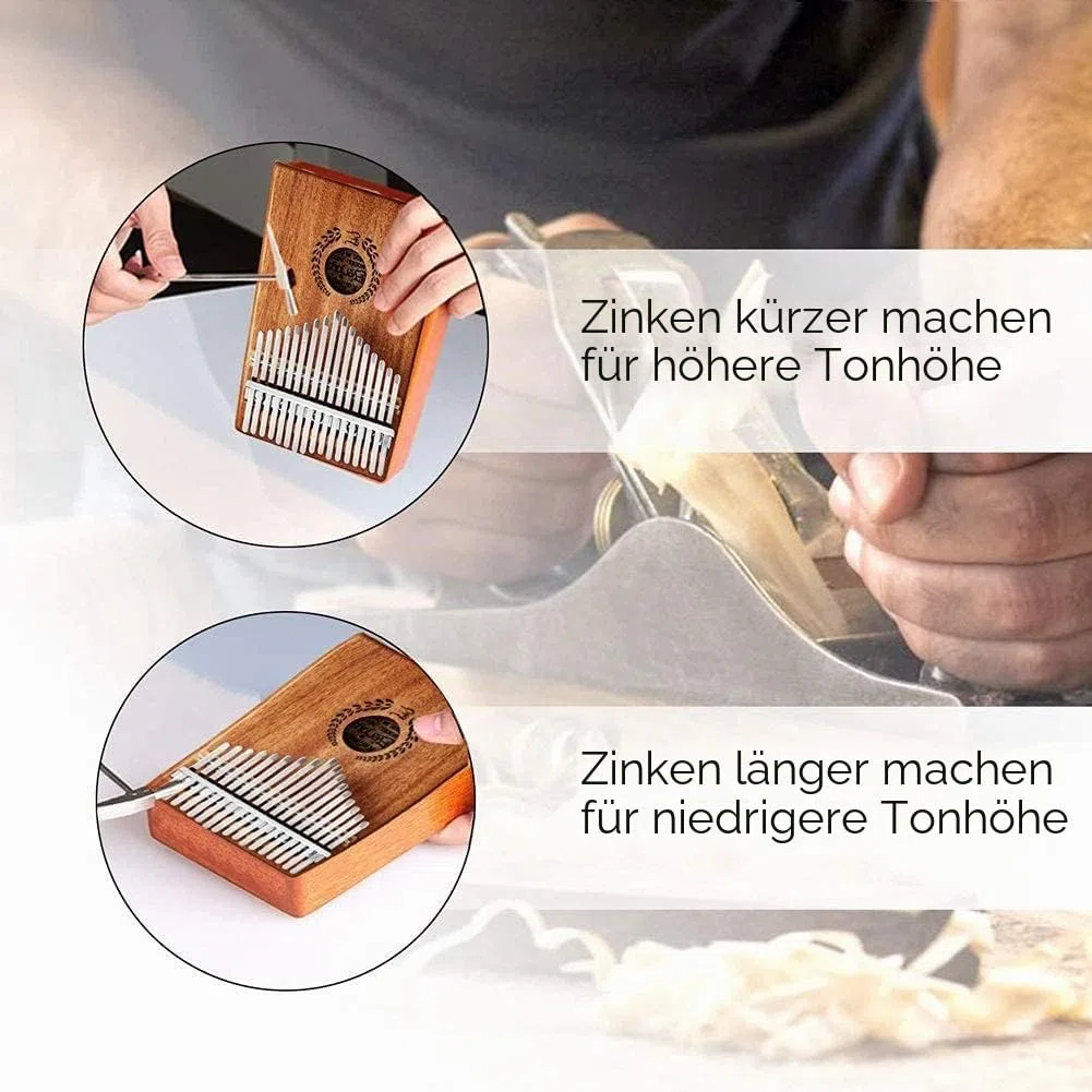 Kalimba Daumen Klavier 17 Schlüssel, Tragbare Fingerklavier -Marimbas Mit Tragensack, Schnelles Songbook, Tuning Hammer, alles in Einem Kit
