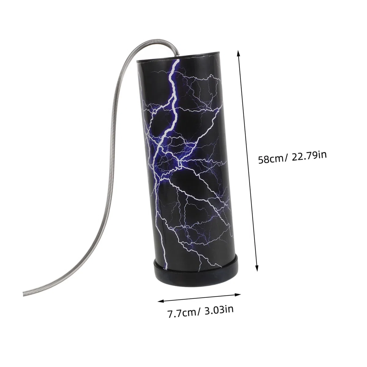 YARNOW Schwarze Feder Trommel mit Verstellbarem Klang und Vielseitigem Design aus Papier Metall und PVC für Musikalische Aufführungen und Aufnahmen