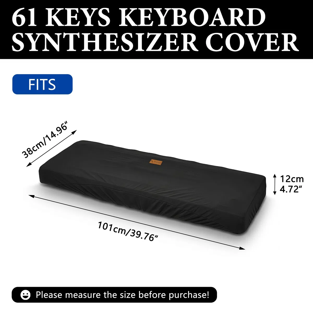 Musiin Staubschutz für Klaviertastatur mit 61 Tasten, kompatibel mit KORG Pa1000, Pa700, Pa700RD, Pa700 ORIENTAL, Pa600, Pa600QT und Pa300, Chinlon, Smooth Touch & Custom Fit