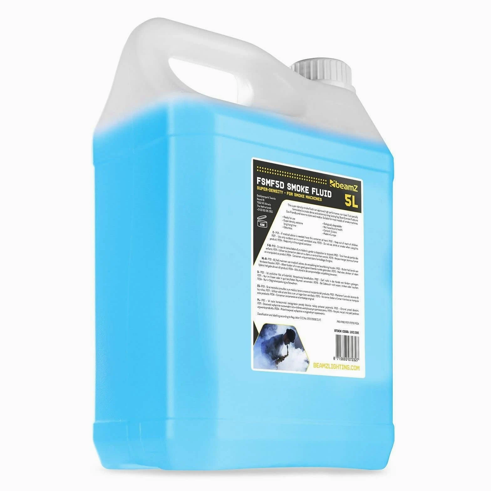 BeamZ Nebelfluid 5 Liter - Universelles wasserbasiertes und sicheres, ultrakonzentriertes Nebelfluid