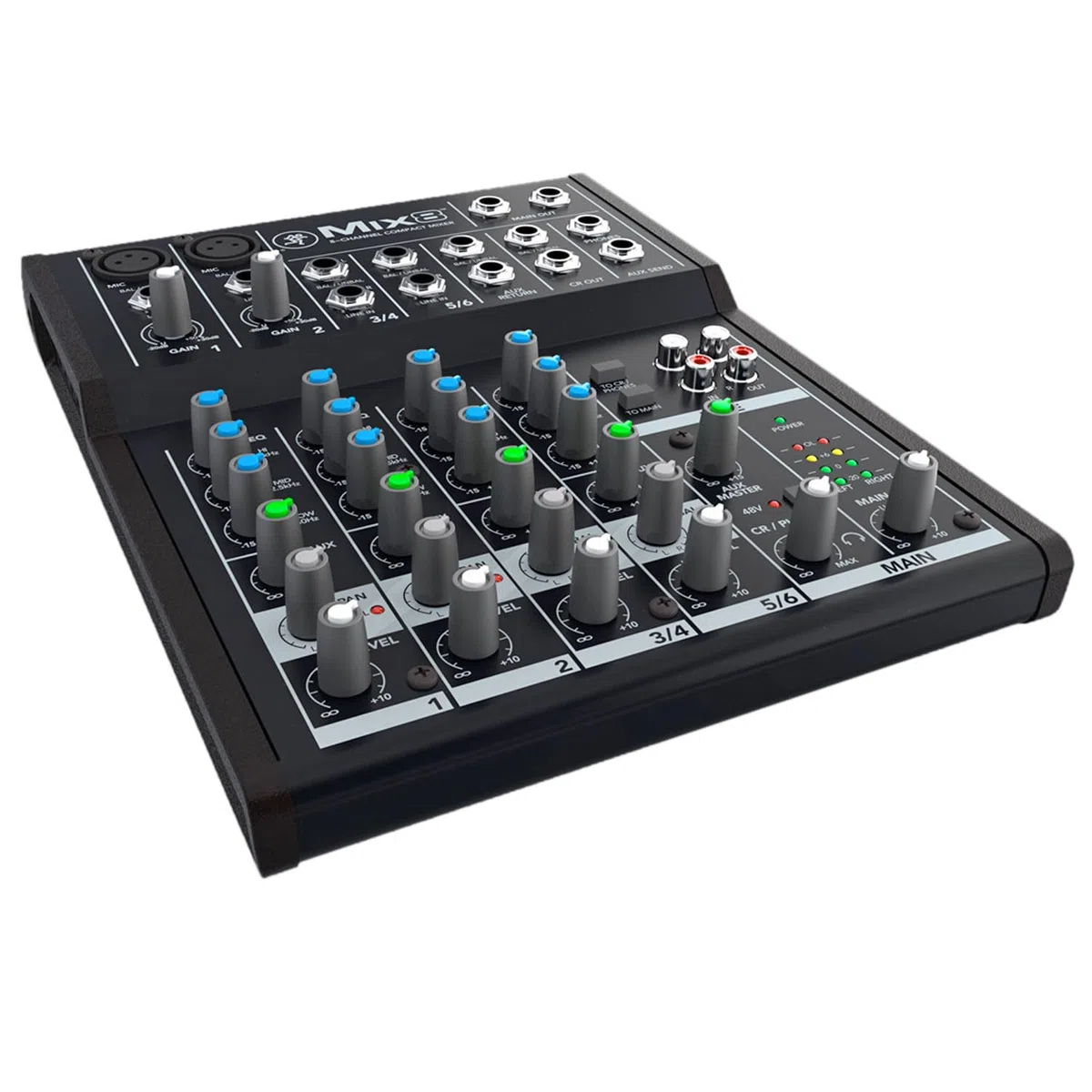 Mackie Mix8 kompakter 8-Kanal Analog-Mixer Mischpult mit keepdrum XLR-Kabel