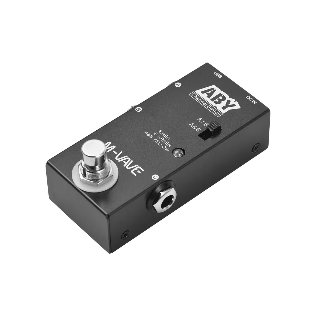 Kavolet ABY Line Selector AB Schalter Mini Gitarren Effektpedal, True Bypass Gitarren Bass Pedal AB Box ABY Kanalschalter für Musikbegeisterte
