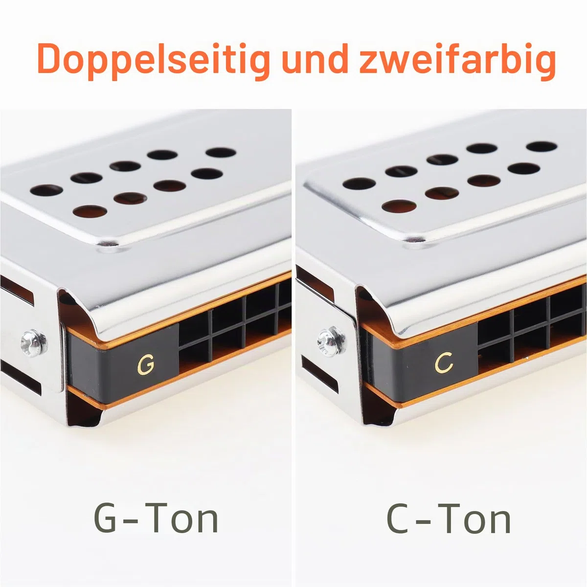 professionelle Tremolo-Mundharmonika, 24 Löcher, in C- und G-Dur, doppelseitig