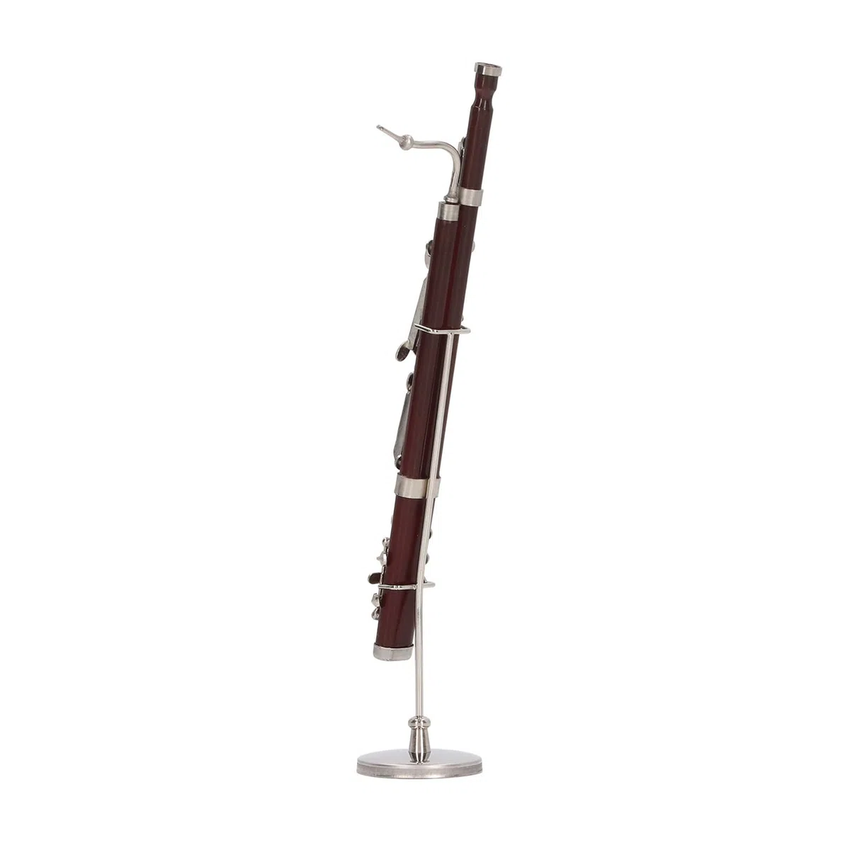 Fagott Instrument Modell, Miniatur-Fagott-Nachbildung mit Ständer und Fall Mini-Musik Instrument Modell Puppenhaus Modell Mini Fagott Haus Ornament