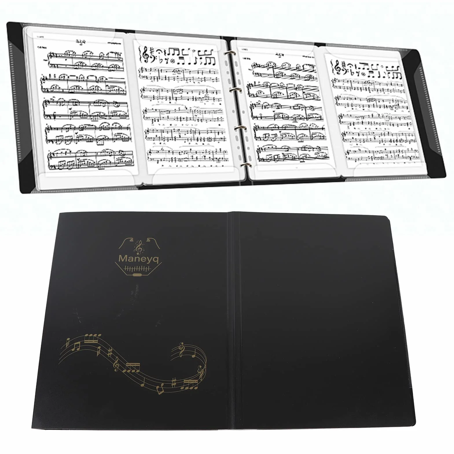 Tbest Musiknotenordner, Klaviernotenordner Notenordner Im A4-Format Klaviernotenordner, Abnehmbarer 4-seitiger Erweiterbarer Papierdatei-Aufbewahrungshalter