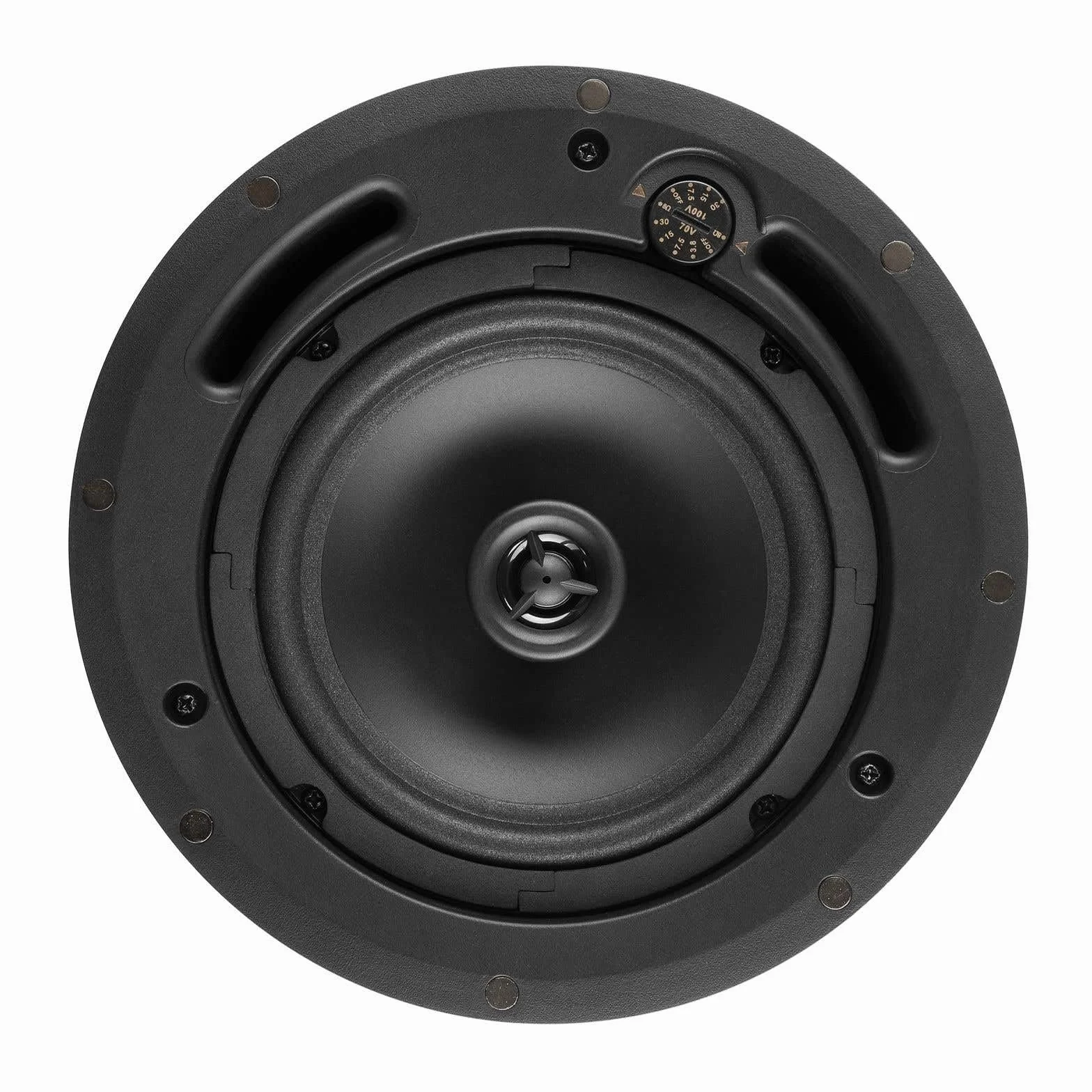 Power Dynamics PS65 Einbaulautsprecher für Wand und Decke, 80 Watt - 6,5 Zoll Einbau Lautsprecher, 2 Wege Deckenlautsprecher, 24cm - Aluminium, Weiß