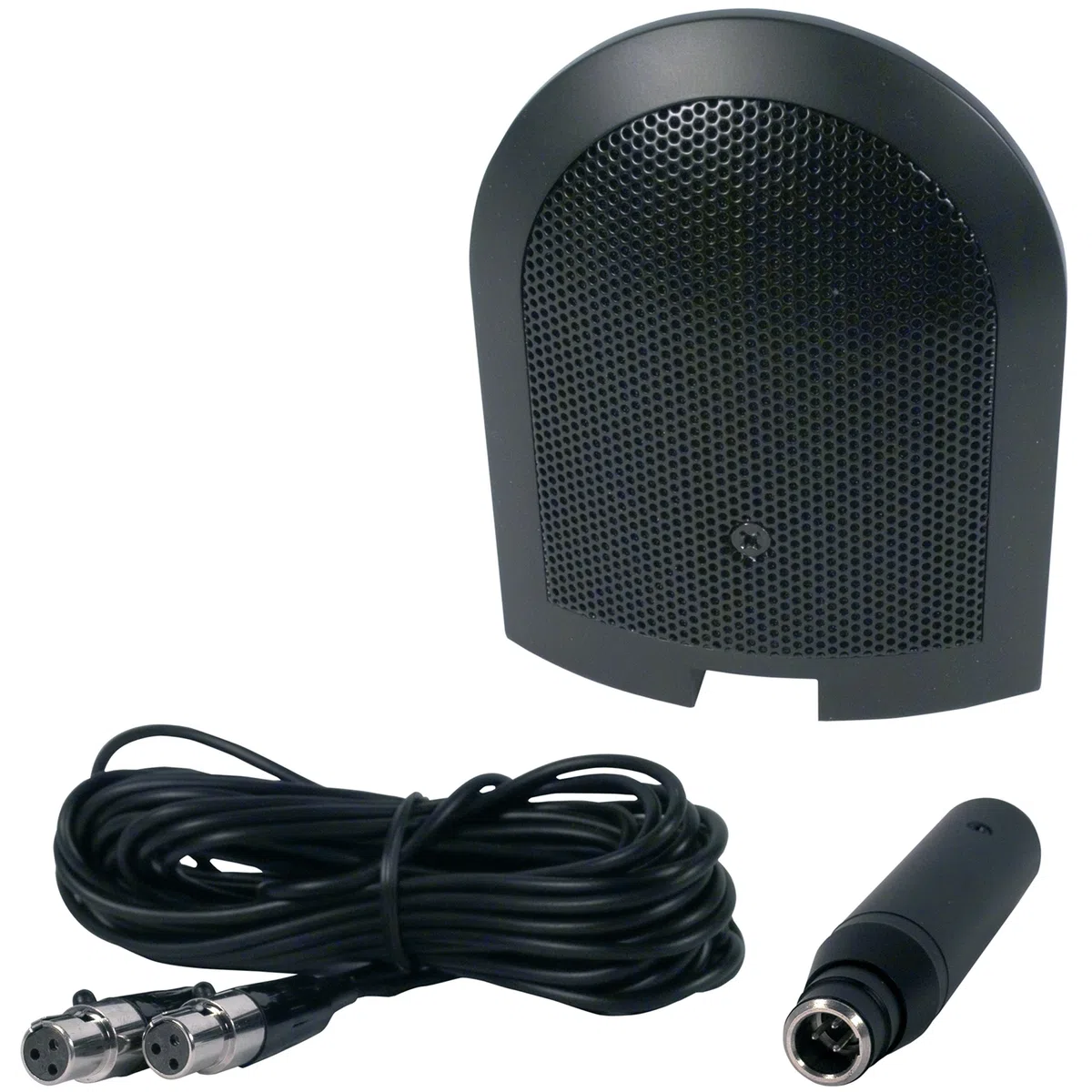 Fame Audio cm 550 Grenzflächenmikrofon, Schwarz, Nierencharakteristik, Mini XLR Anschluss, 5m Anschlusskabel und Adapter, Ideal für Raumakustische Aufnahmen, Hohe Schalldruckquellen