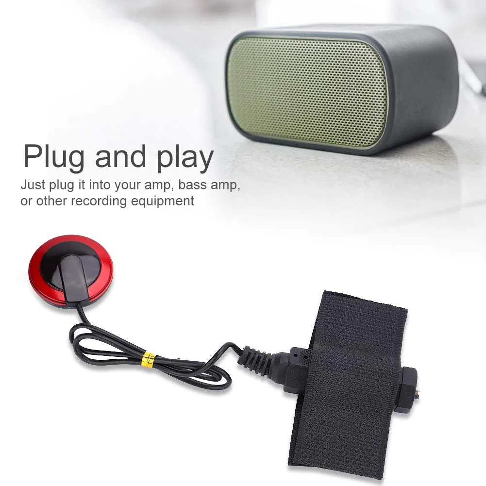 Tbest Gitarre tonabnehmer,Gitarre Tonabnehmer Pickup Mikrofon Piezo-Tonabnehmer Universal Piezo Transducer Pickup Kabel Set f¨¹r Gitarre Ukulele Violine Cello Mandoline Banjo Instrumente