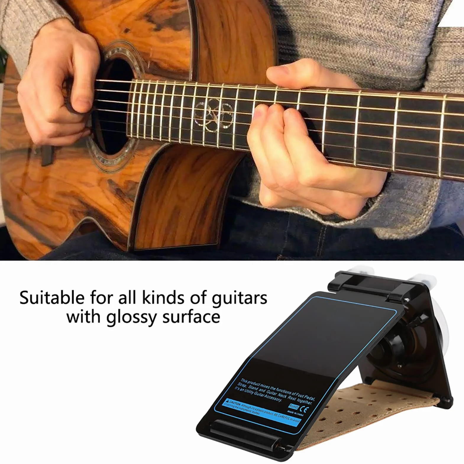 Professionelle Ergonomische Gitarrenstütze Gitarrenbauer Gitarre Fußhocker Gitarrenstütze für Klassische Flamenco Akustik Arch Top Gitarristen