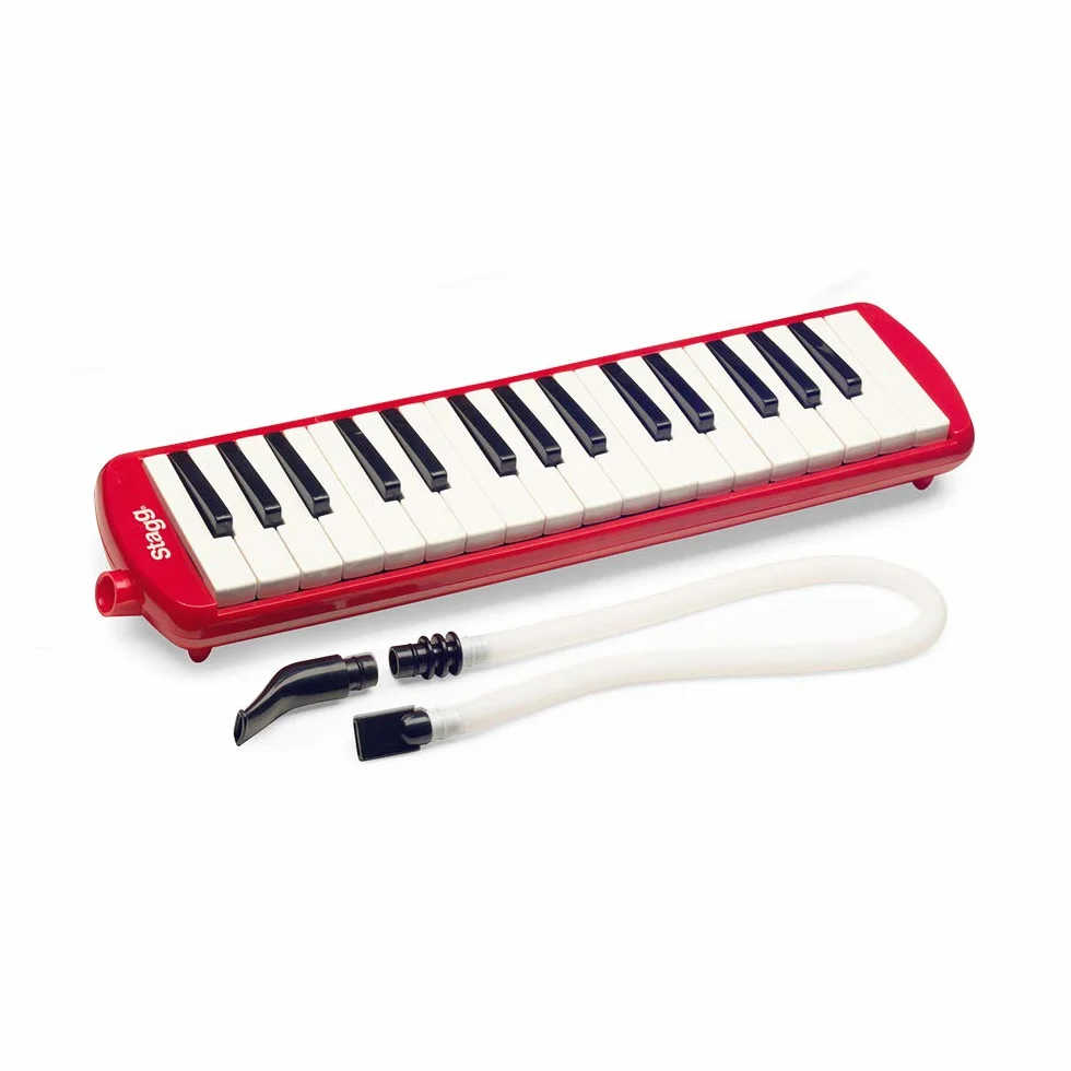 Stagg 32-Noten Melodica MELOSTA32RD mit Tasche, rot