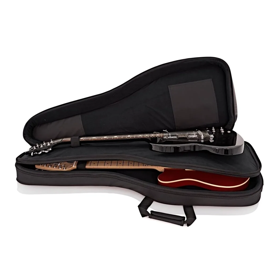 Gear4Music Dual Electric Gitarre Gig Bag für Zwei Gitarren mit 15 mm Polsterung