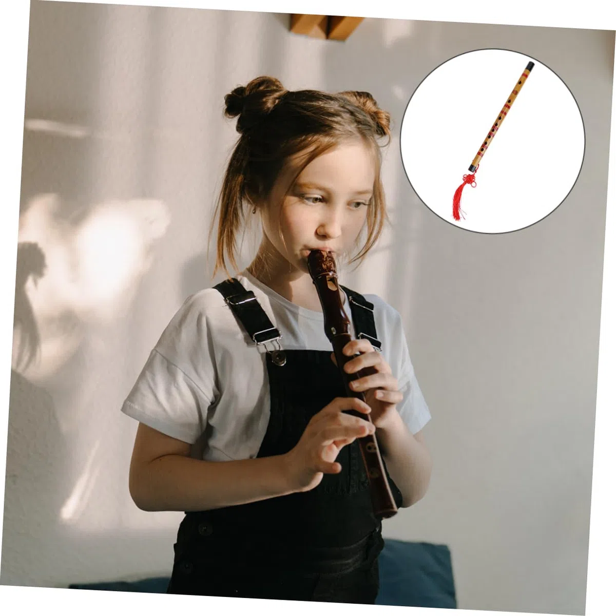2sätze Bambusflöte Für Anfänger Teiliges Naturfarbe Chinesischer Flötenmembran Handgefertigtes Musikinstrument Mit Wunderbarem Für Musikliebhaber Und