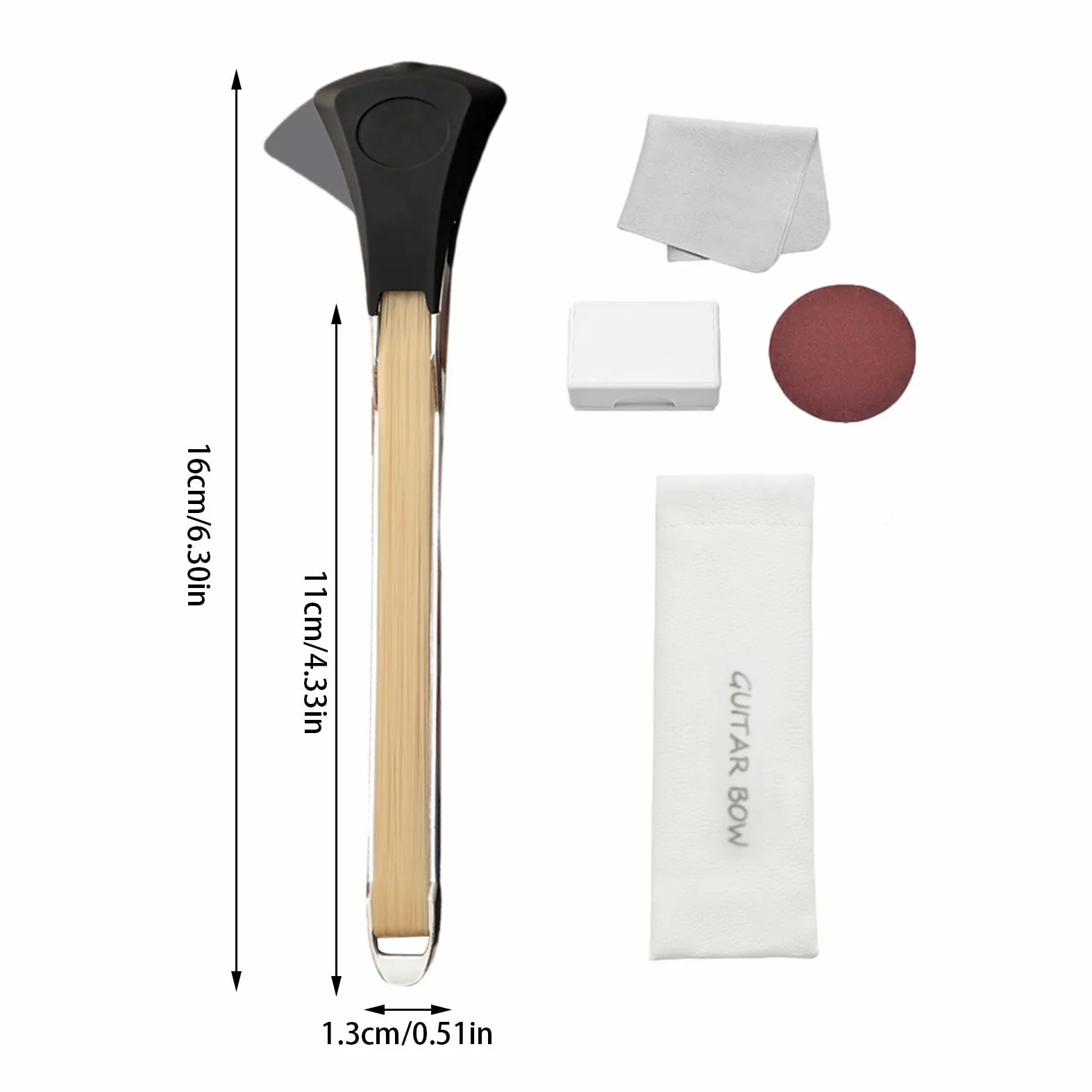 Pickaso Guitar Bow, Gitarrenbogen,Pickaso Gitarrenbogen, Für Gitarre Doppelseitiger Gitarrenbogen Mit Integriertem Plektrum, Tuning-Paddel Für Klassische Folk-Gitarre