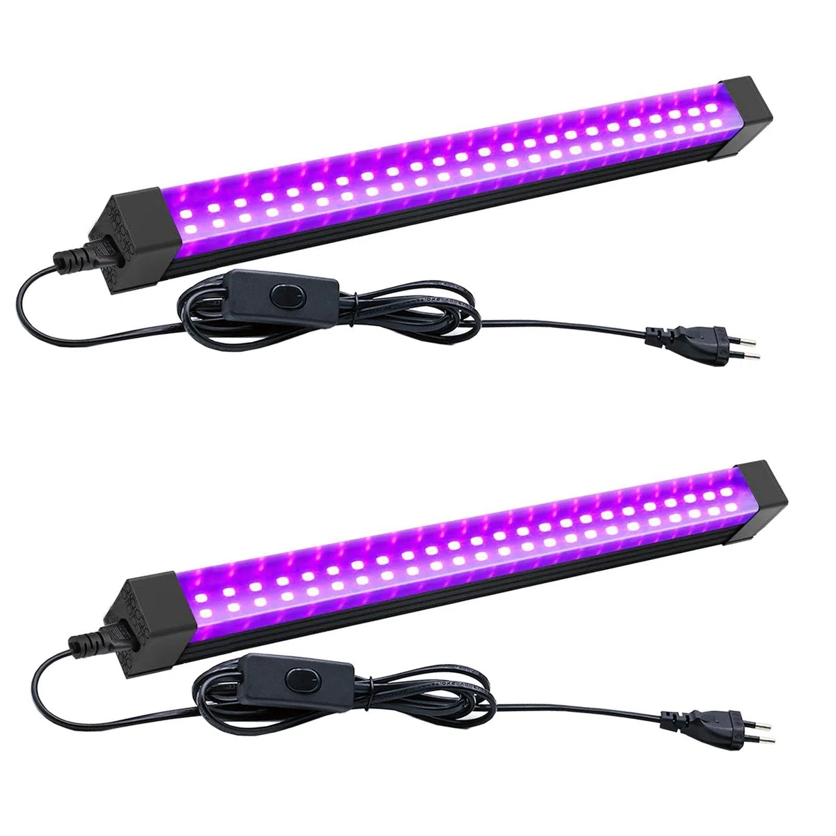 2 Stücke 15W Schwarzlichtlampe, UV Schwarzlicht Röhre, LED Schwarzlicht Lamp, 395-405 NM schwarzlicht LED UV Bar für Disco, Club, Glow Party, Party Zubehör, Halloween Deko