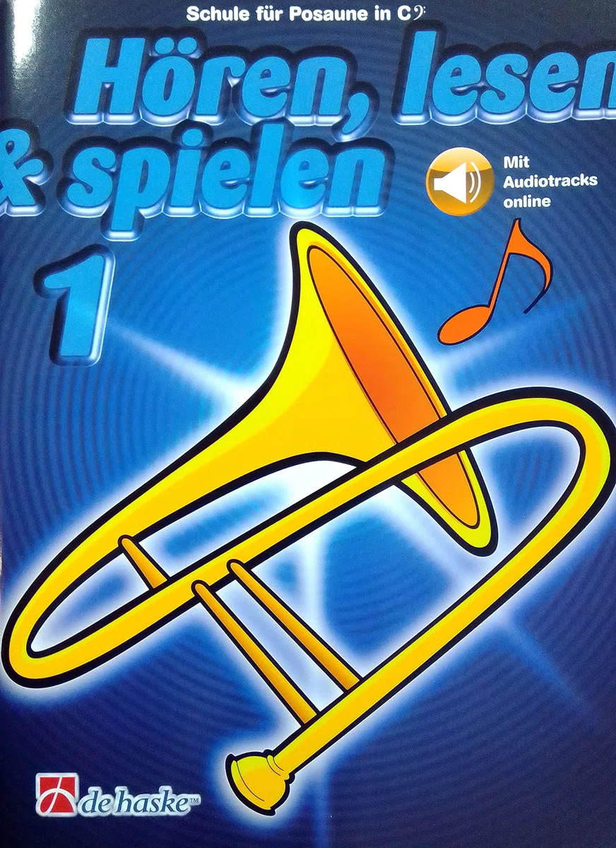 Hören, Lesen & Spielen - Schule für Posaune in C (mit Online-Audio) Bläserschule für Anfänger - ISBN: 9789043163033 + Pflegetuch aus Mikrofaser