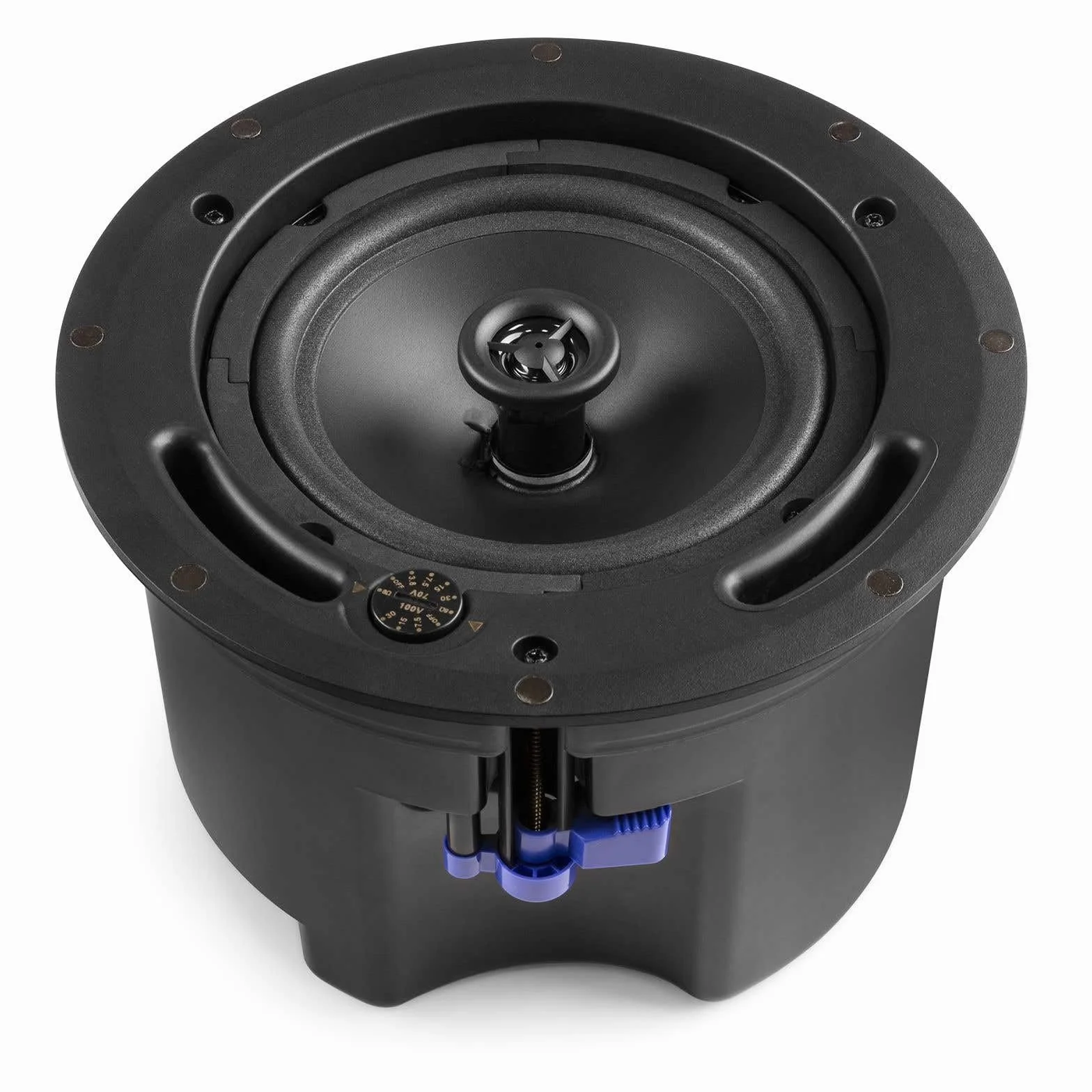 Power Dynamics PS65 Einbaulautsprecher für Wand und Decke, 80 Watt - 6,5 Zoll Einbau Lautsprecher, 2 Wege Deckenlautsprecher, 24cm - Aluminium, Weiß