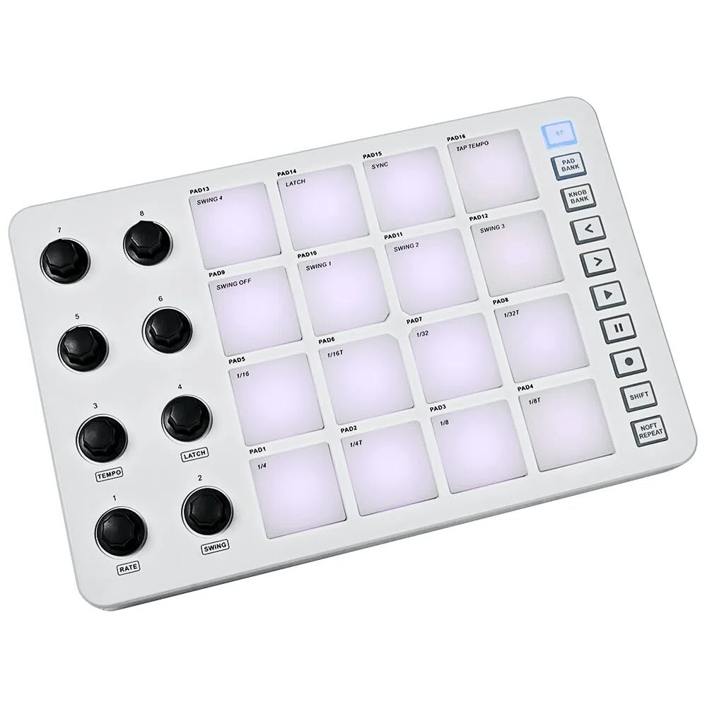 M-VAVE PAD USB-MIDI-Pad-Controller – Kompaktes Beat-Pad mit anschlagdynamischen Pads für DAW, Drum-Programmierung und Musikproduktion