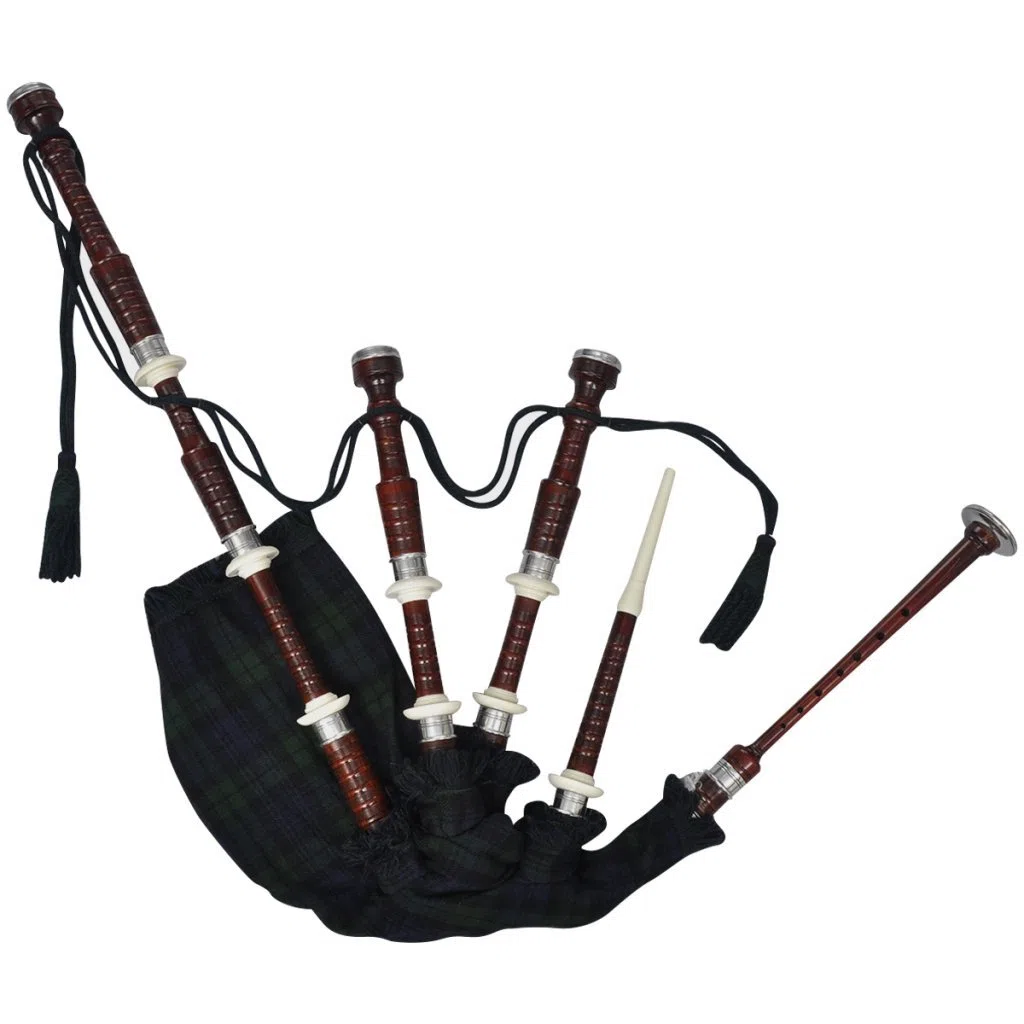 Festnight Schottischer Dudelsack Highland Bagpipe Black Watch Tartan Grün
