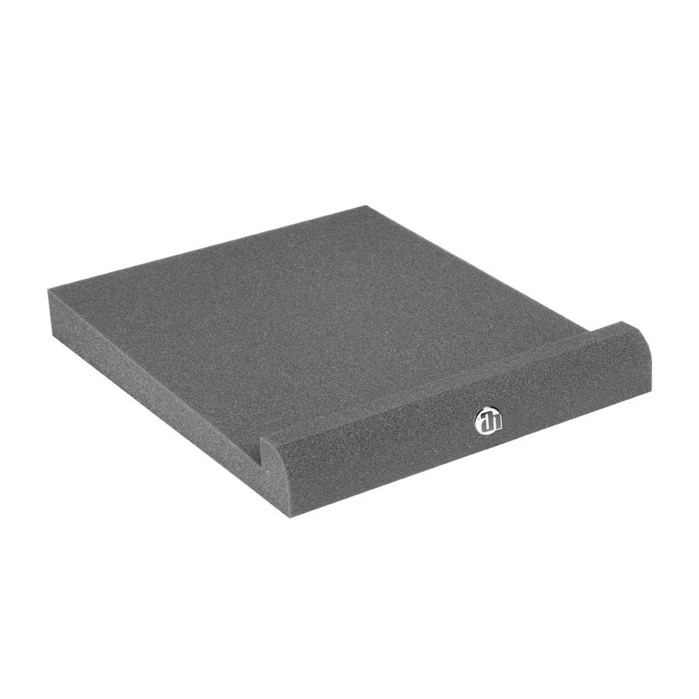 Pronomic SLS-10 Stativ für Studio Monitor Ständer (Höhenverstellbar 80 cm bis 130 cm, Dreiecksbasis) Schwarz & Adam Hall Stands PAD ECO 2 - Absorberplatte für Studio Monitor 265 x 330 mm