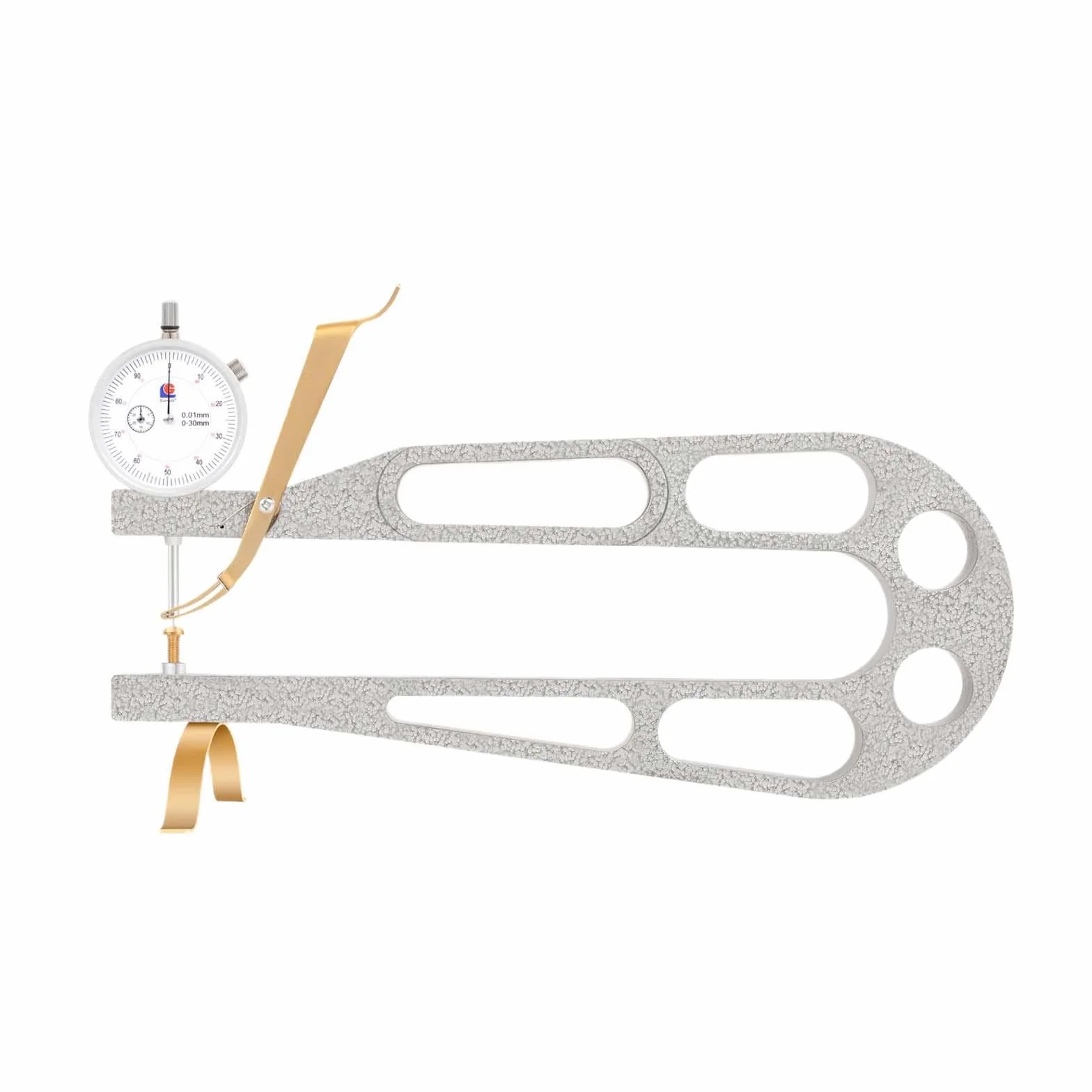 Präzisions Dickenmessgerät für Geigen (0–10 mm) mit Messuhr für Geigenbauer und Handwerker. Genauigkeit: 0,01 mm.