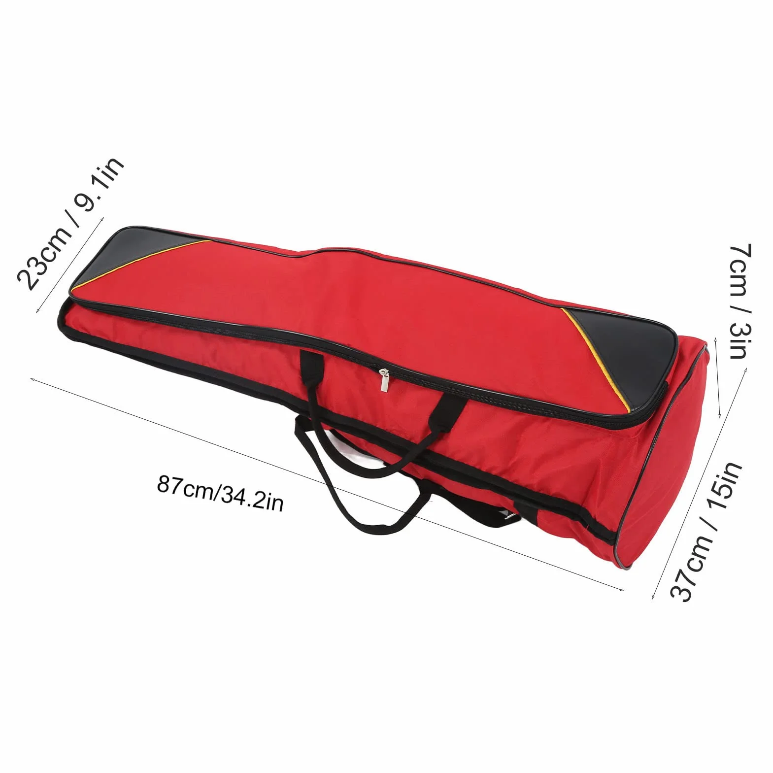 Oxford Stoff Tenorposaune Posaune Custodia Morbida Posaune in FA-Tasche, Posaune, Gigbag, Tragetasche, Rucksack, Musikinstrumenten Zubehör (Rot)
