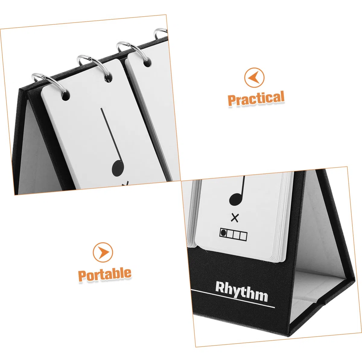 Rhythmus-Taschenkarte Musik Notizkarten FüR AnfäNger Musikunterricht Trainingskarten Portable Musikrhythmus ÜBungskarte FüR SchüLer Und Lehrer